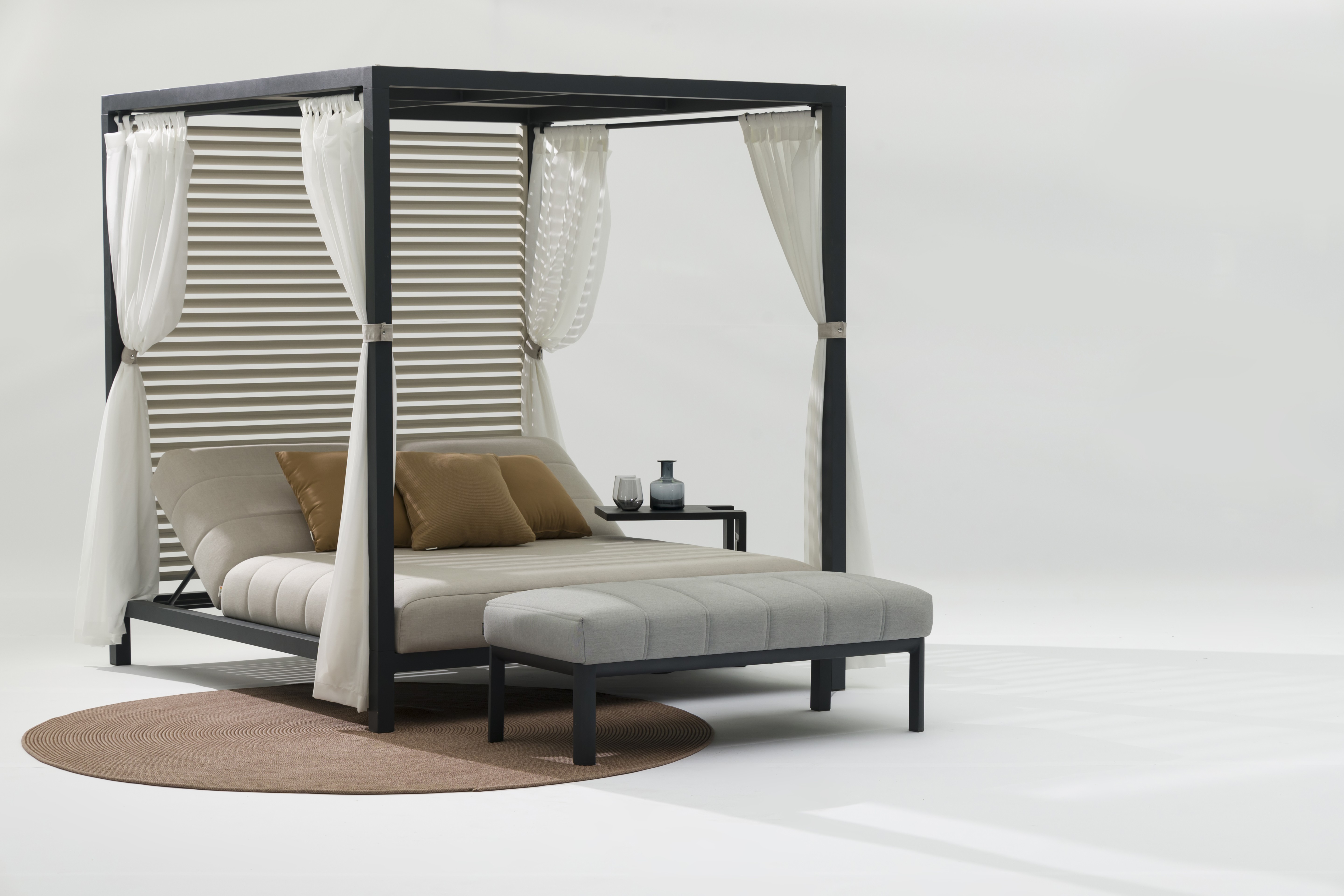Bora Bora Cinza Outdoor Double Sunbed Gazebo 26 Thumbnail