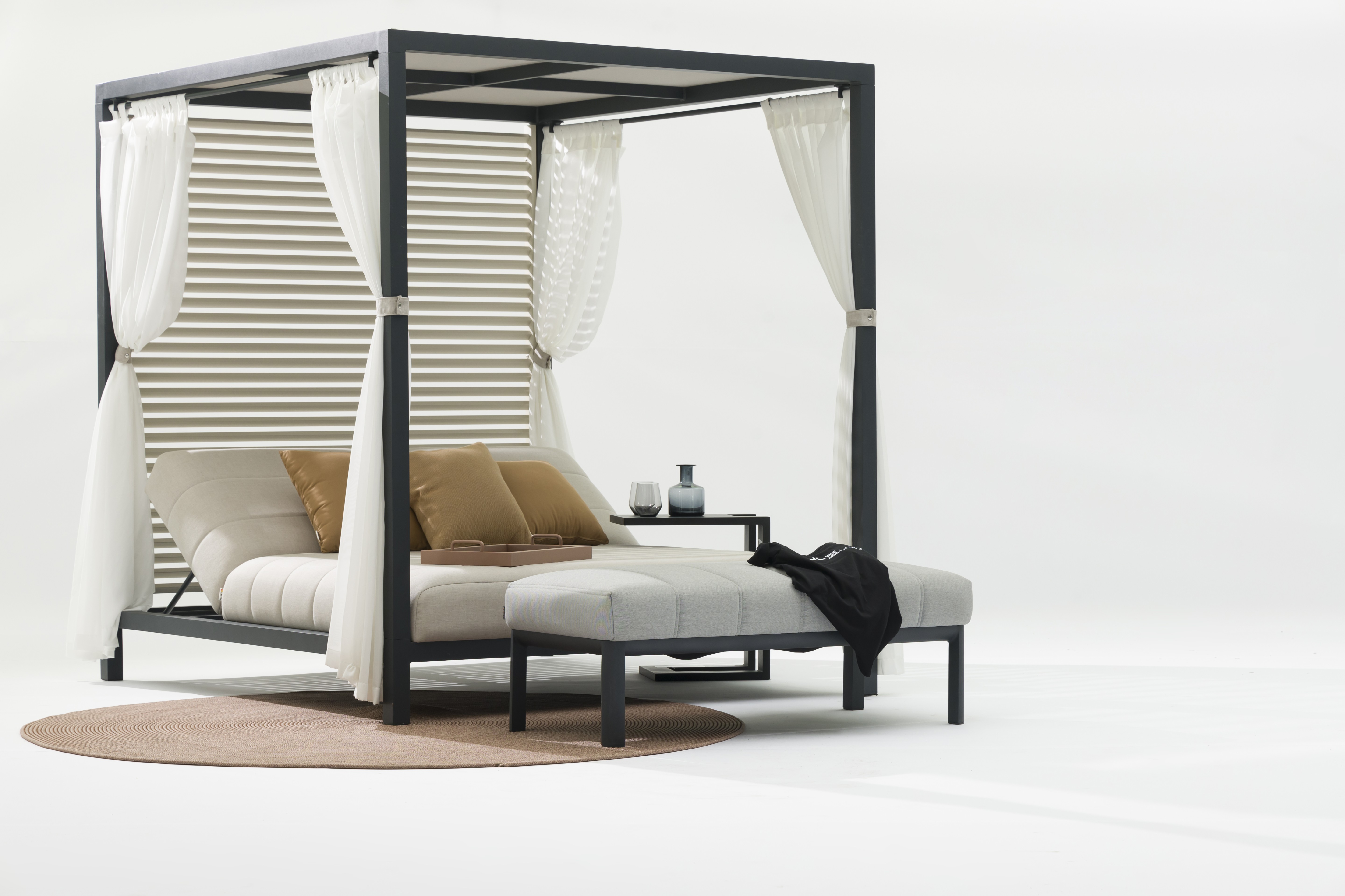 Bora Bora Cinza Outdoor Double Sunbed Gazebo 26 Thumbnail