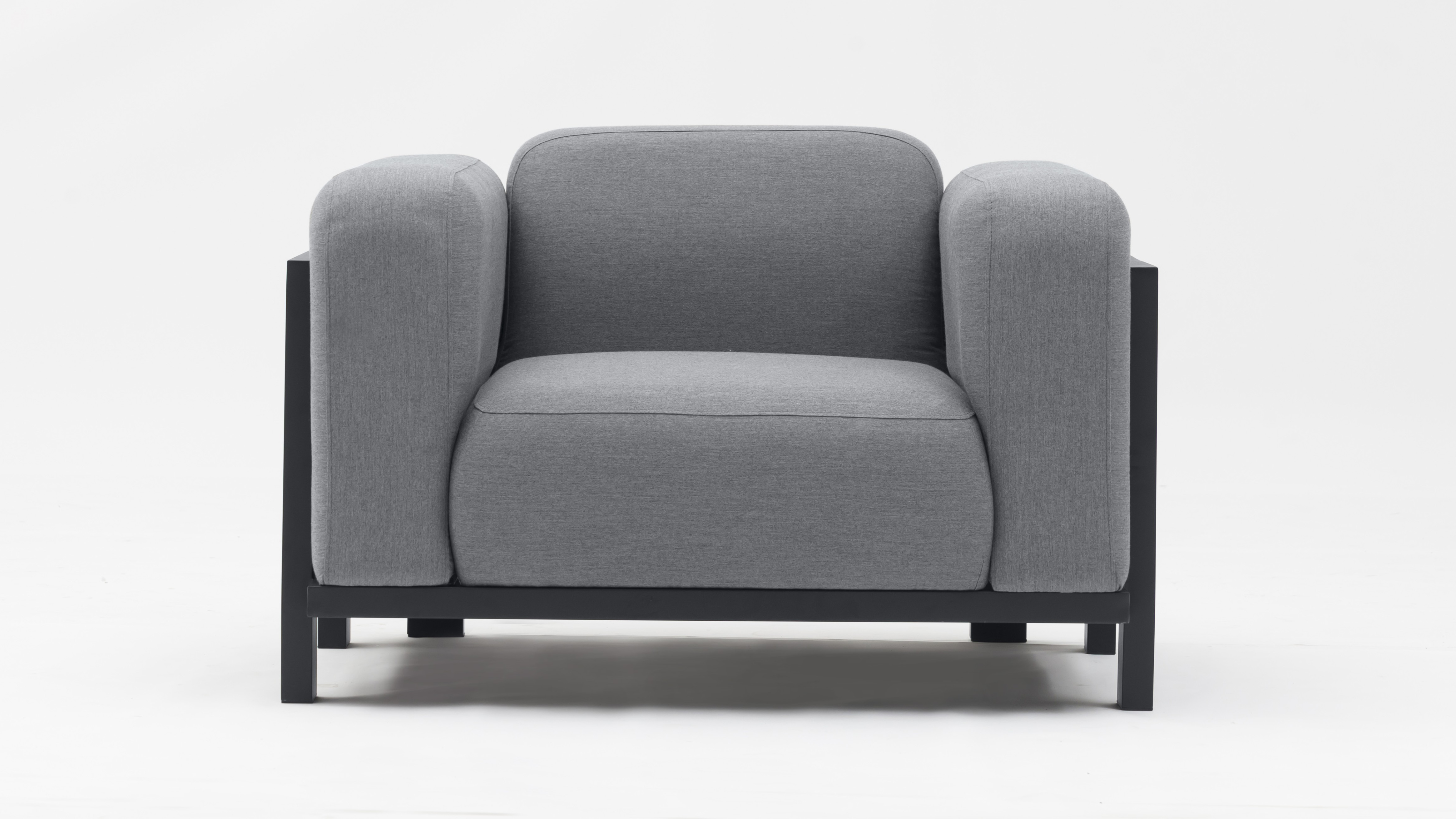 Noosaville Black Outdoor Fabric Armchair 7 Thumbnail