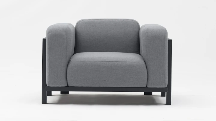 Noosaville Black Outdoor Fabric Armchair