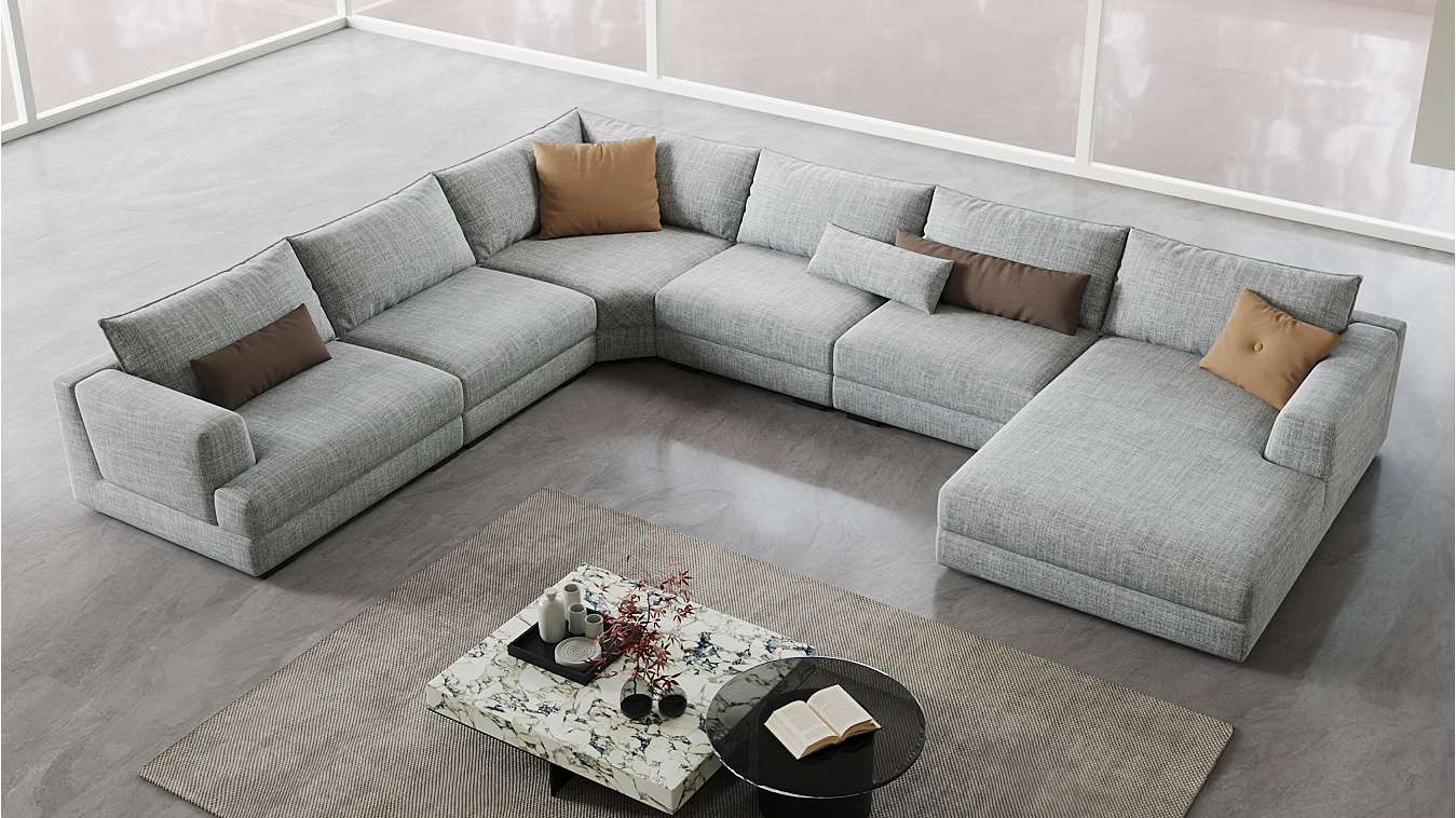 Archer Fabric Modular Lounge Option D