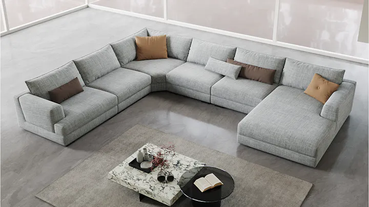 Archer Fabric Modular Lounge Option D