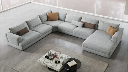 Archer Fabric Modular Lounge Option D