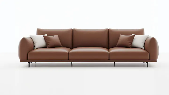 Fletcher Leather Three Seater Sofa