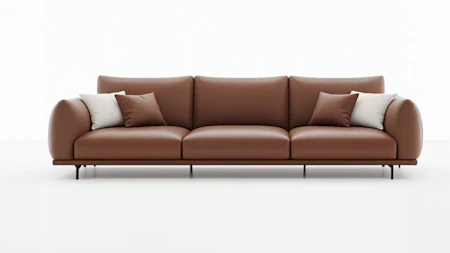 Fletcher Leather Three Seater Sofa