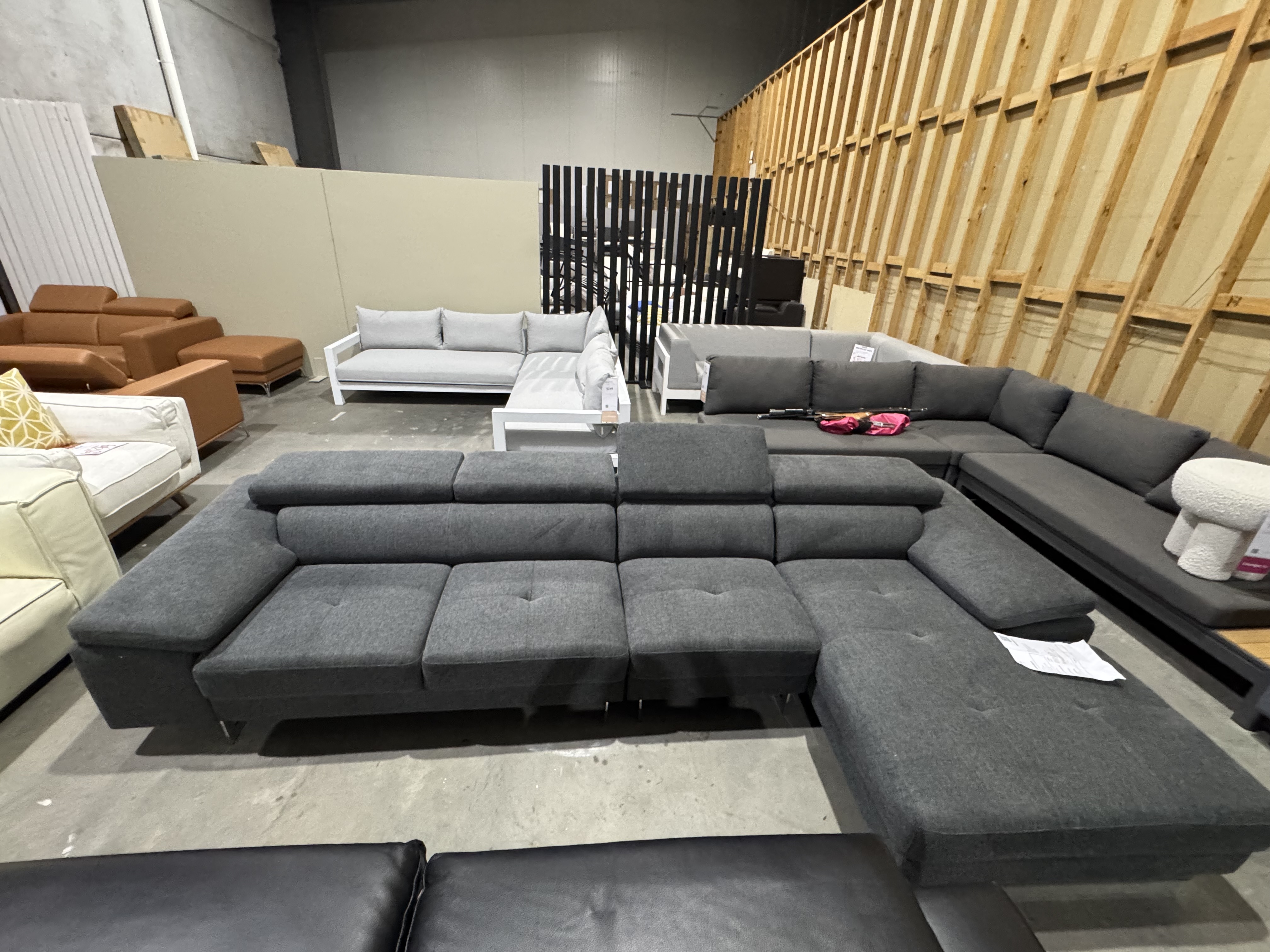 BOSTON Fabric Chaise Lounge Option B (Main Colour: Belfast Ash, Material: Fabric) 1