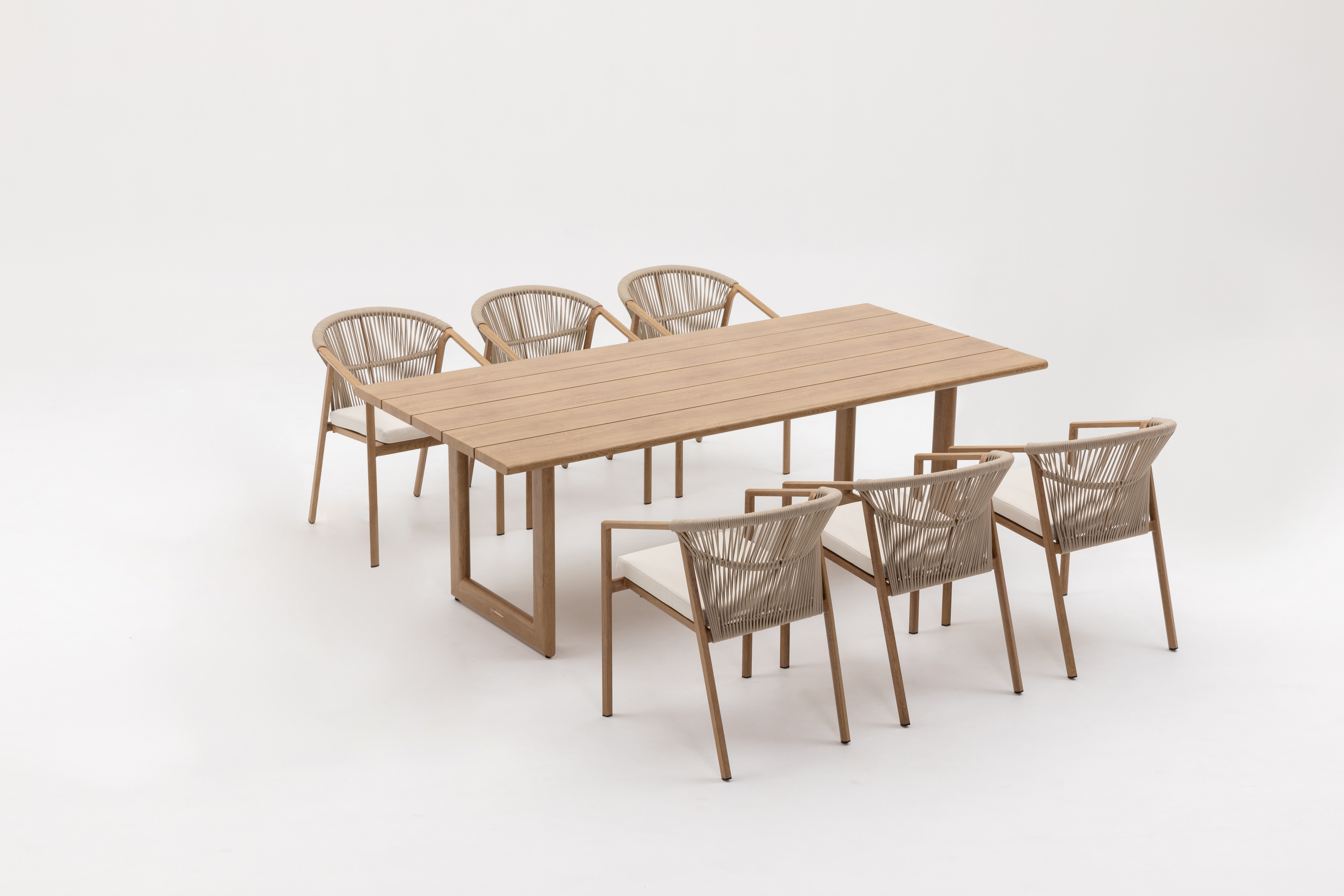 Balmain Oak 7-piece Outdoor Dining Set With Kiama Oak Chairs 5 Thumbnail