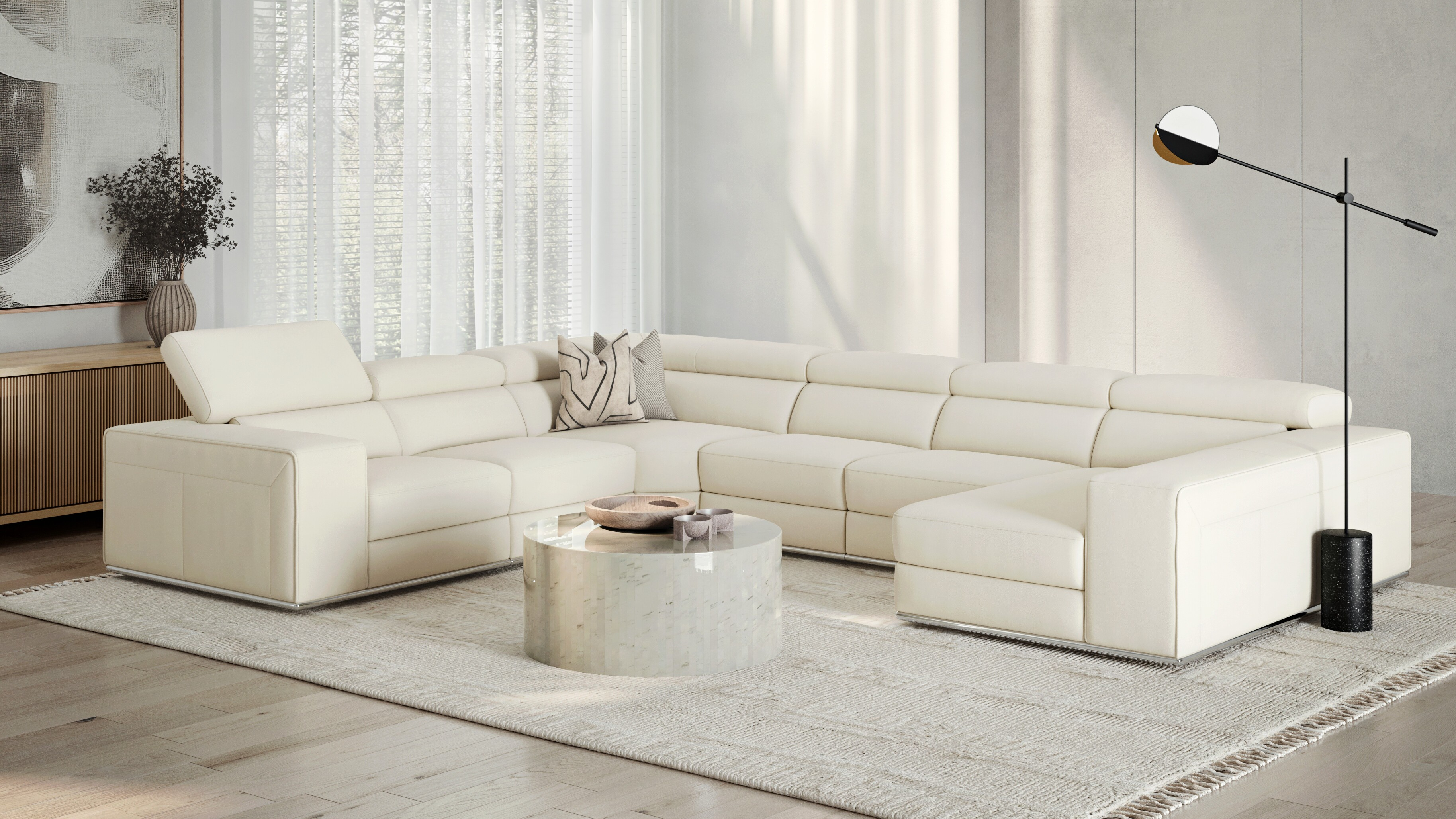 Lorenzo Leather Modular Lounge Option A