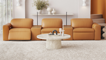 Broadway Leather 3 Seat Home Theatre Recliner Lounge