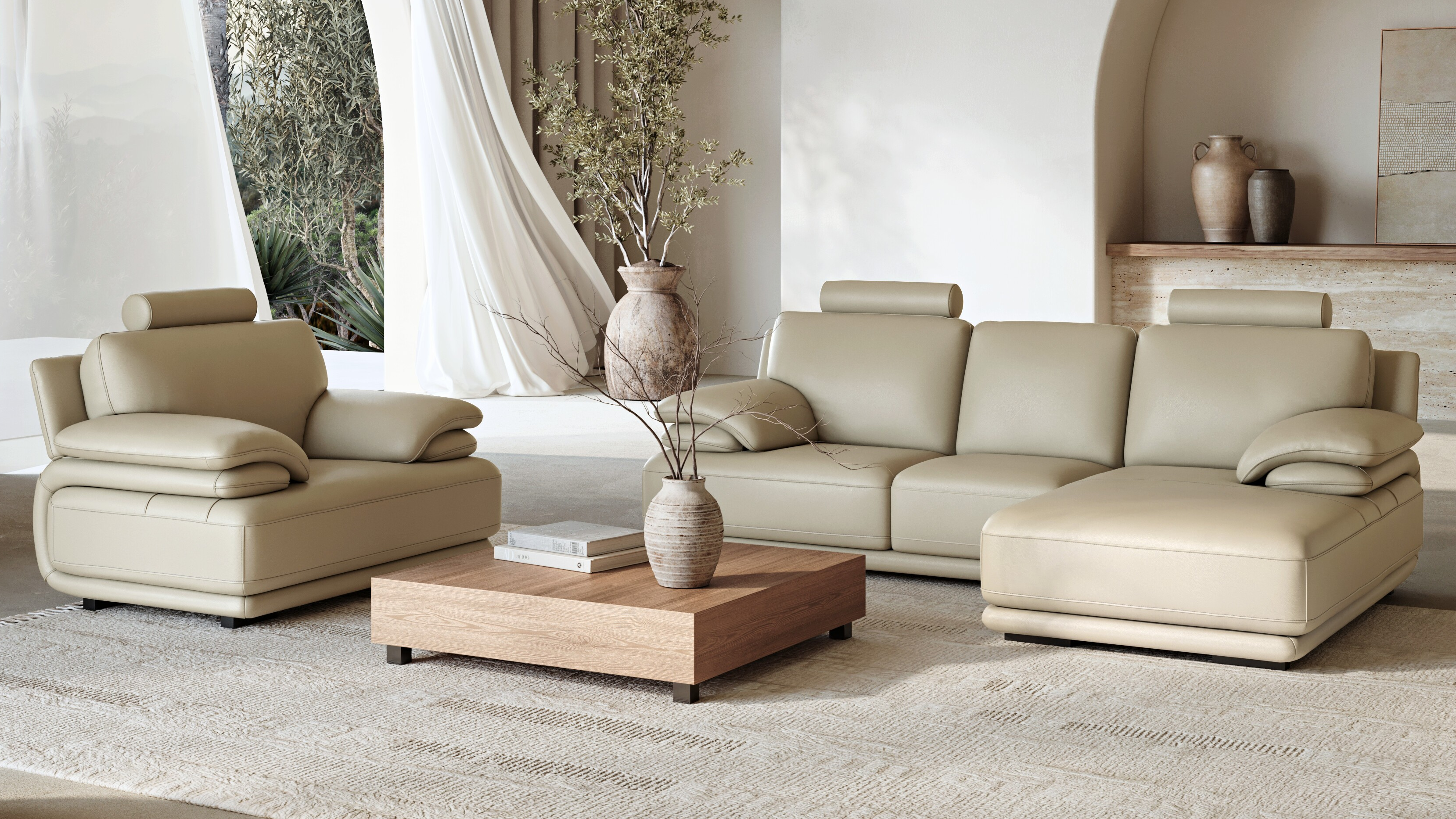 Juliet Leather Chaise Lounge Option A 4 Thumbnail