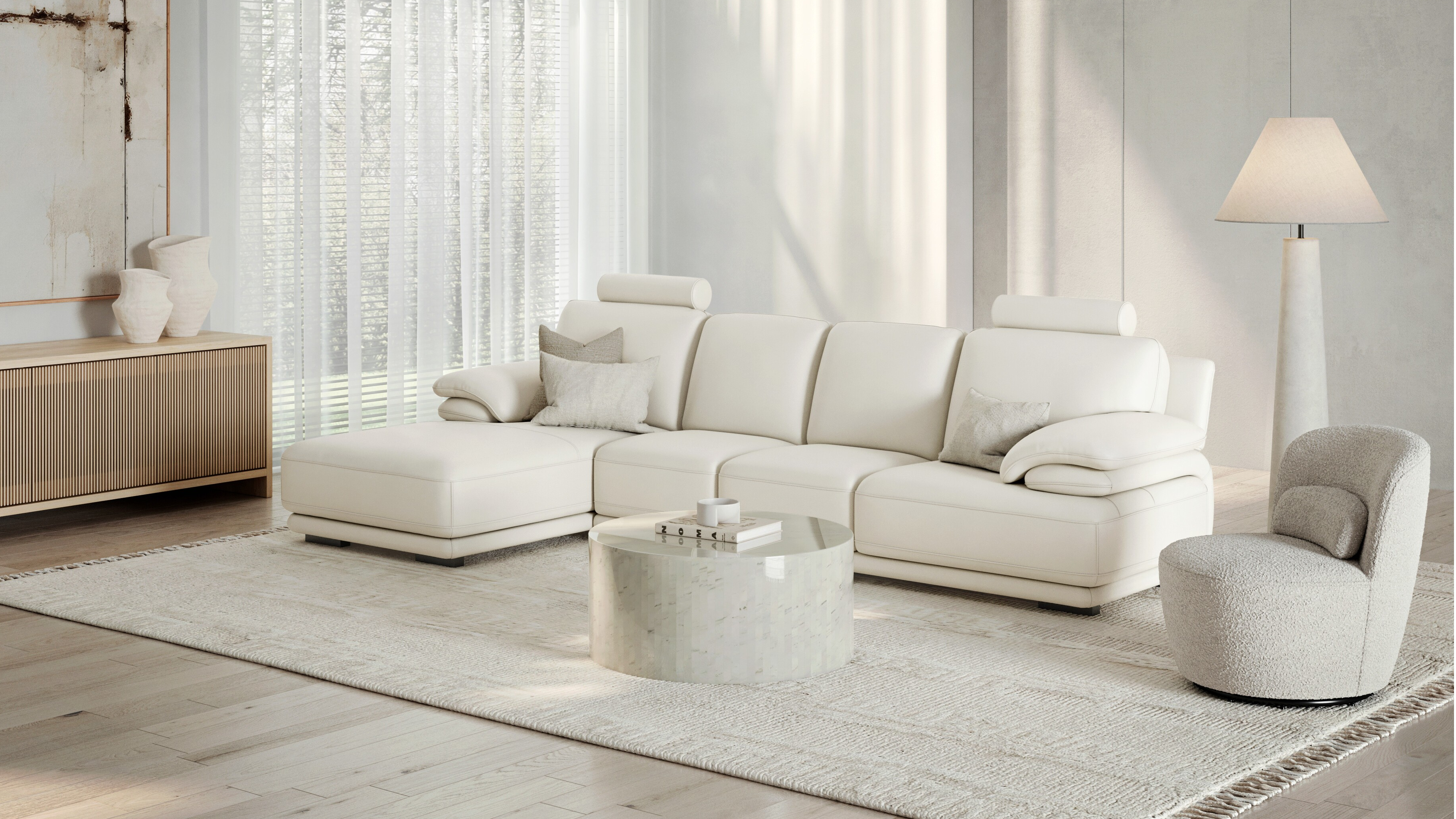 Juliet Leather Chaise Lounge Option B 3 Thumbnail