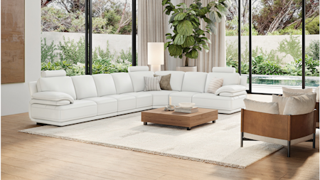 Juliet Leather Corner Lounge Option C