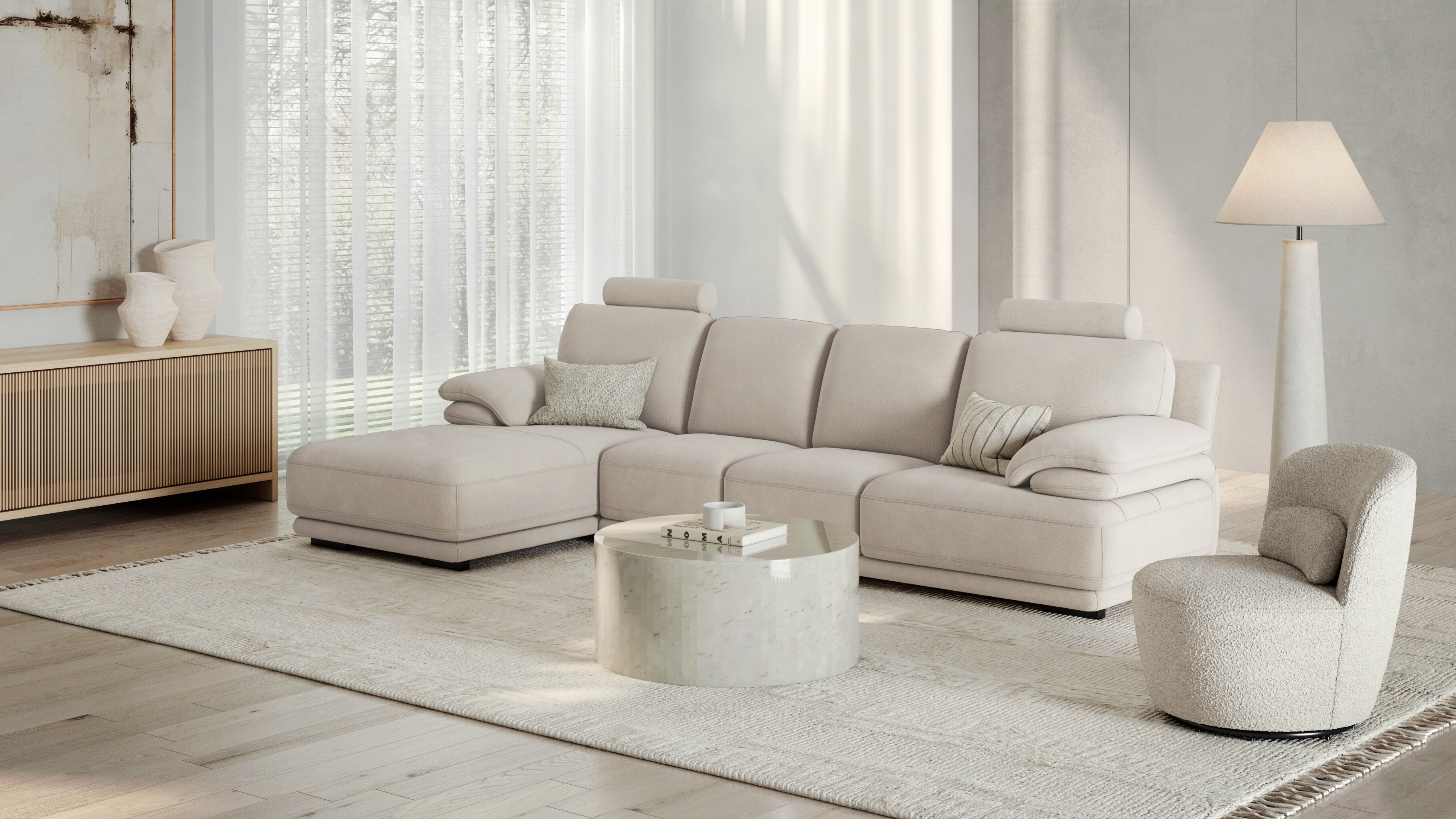 Juliet Fabric Chaise Lounge Option B