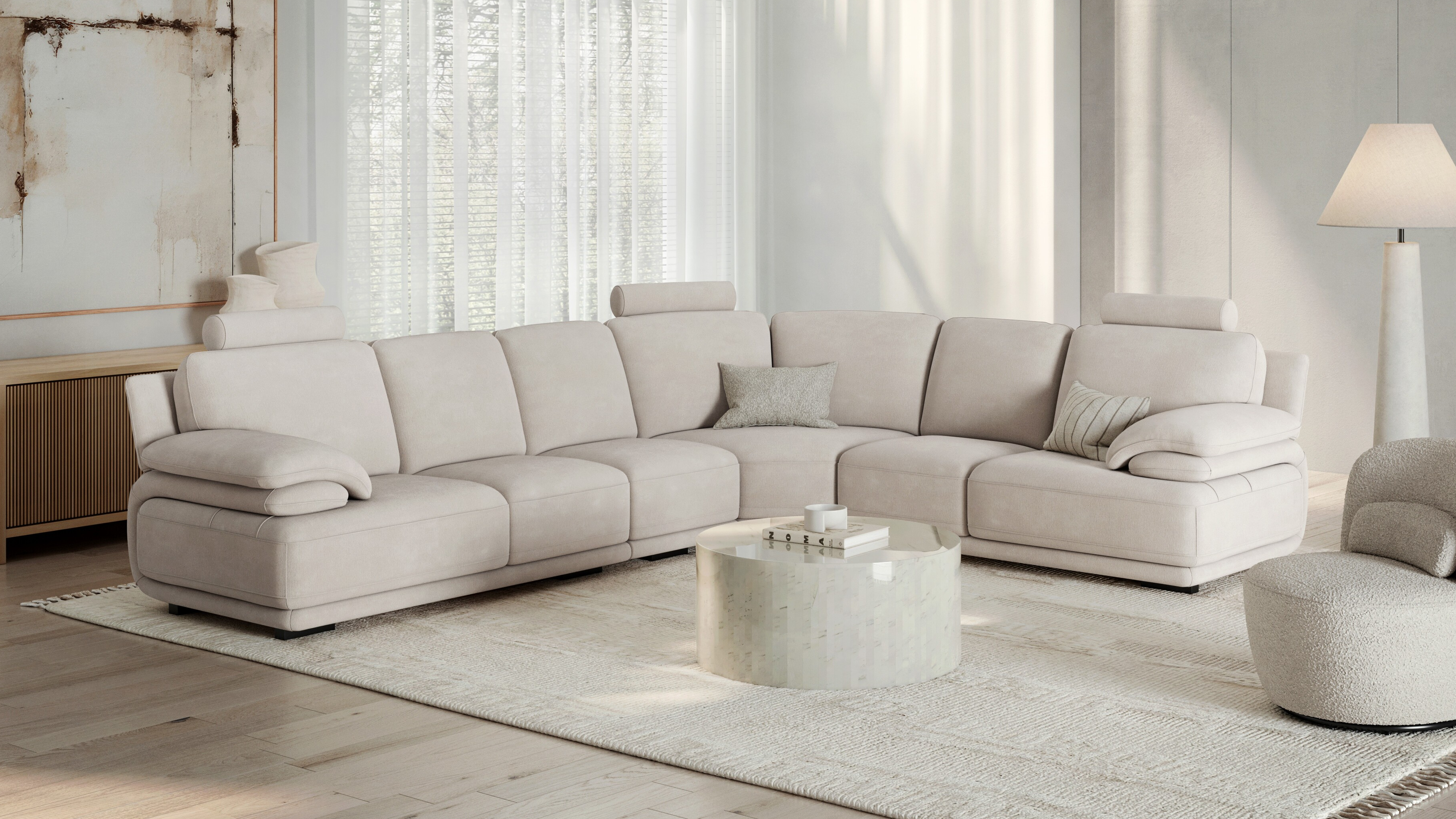 Juliet Fabric Corner Lounge Option B