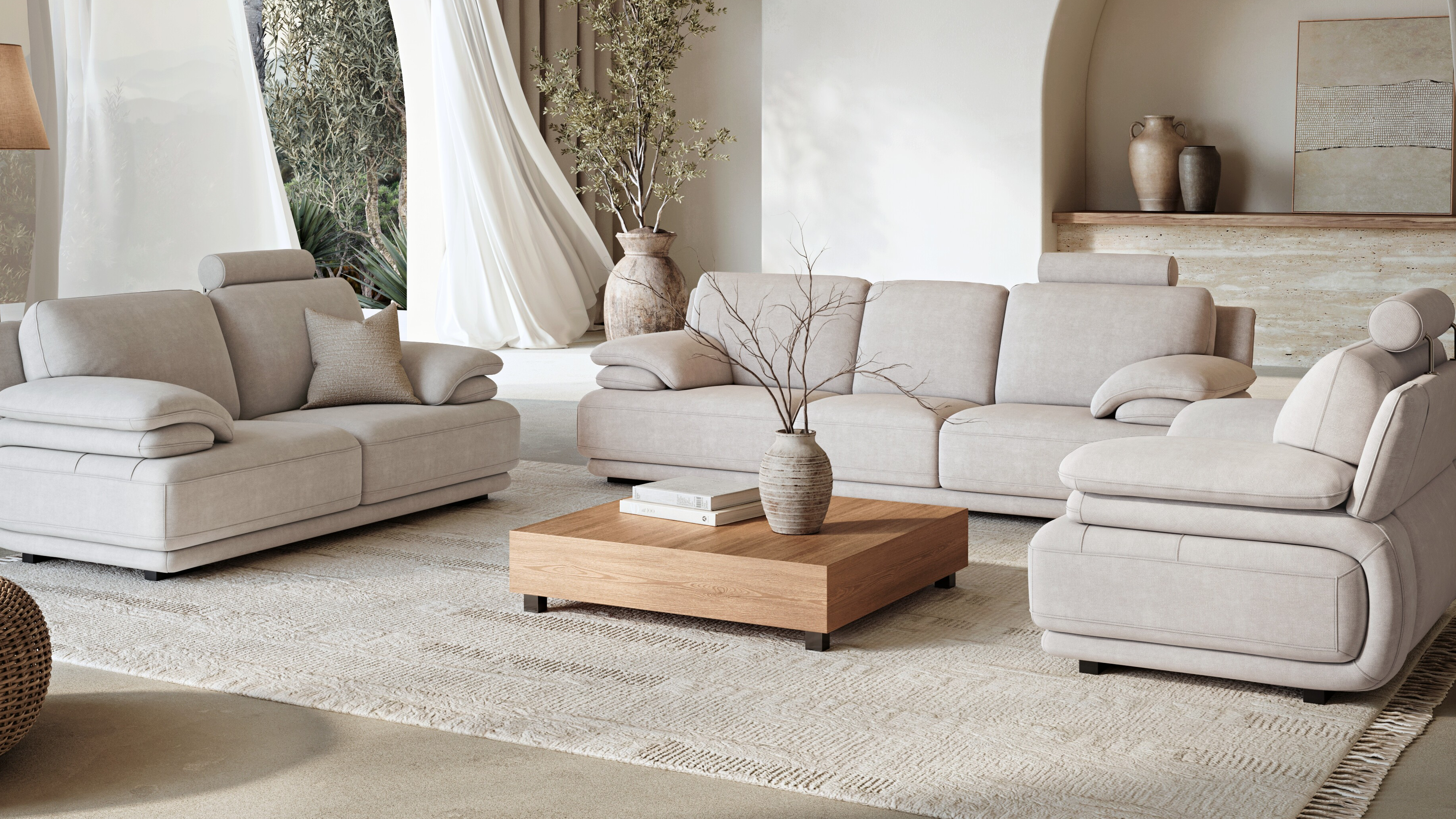 Juliet Fabric Sofa Suite 3 + 2 + 1