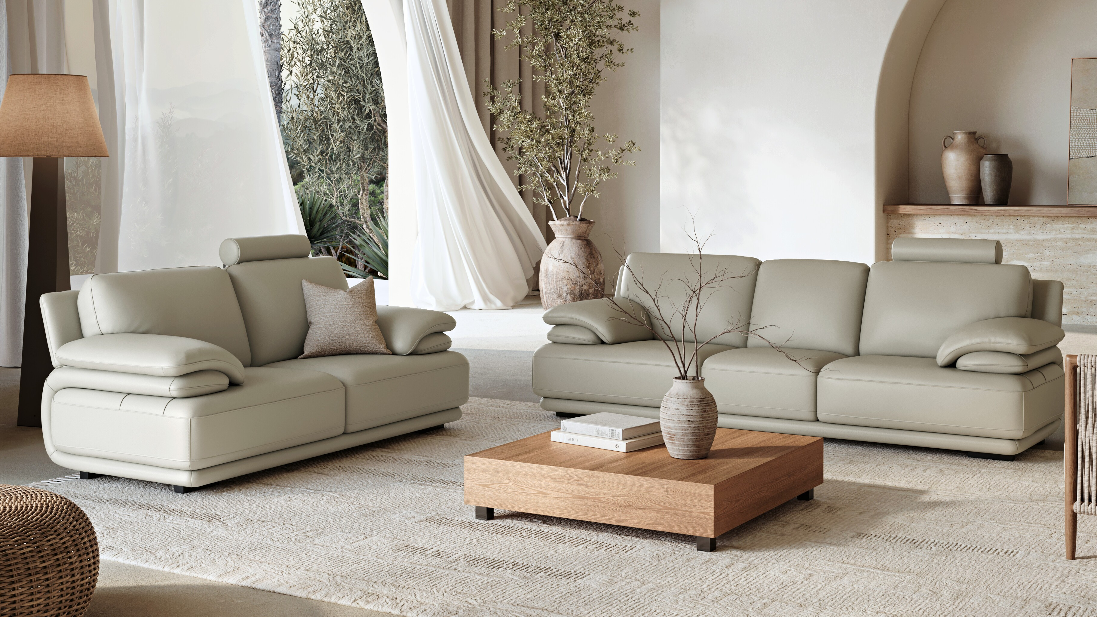 Juliet Leather Sofa Suite 3 + 2 5 Thumbnail