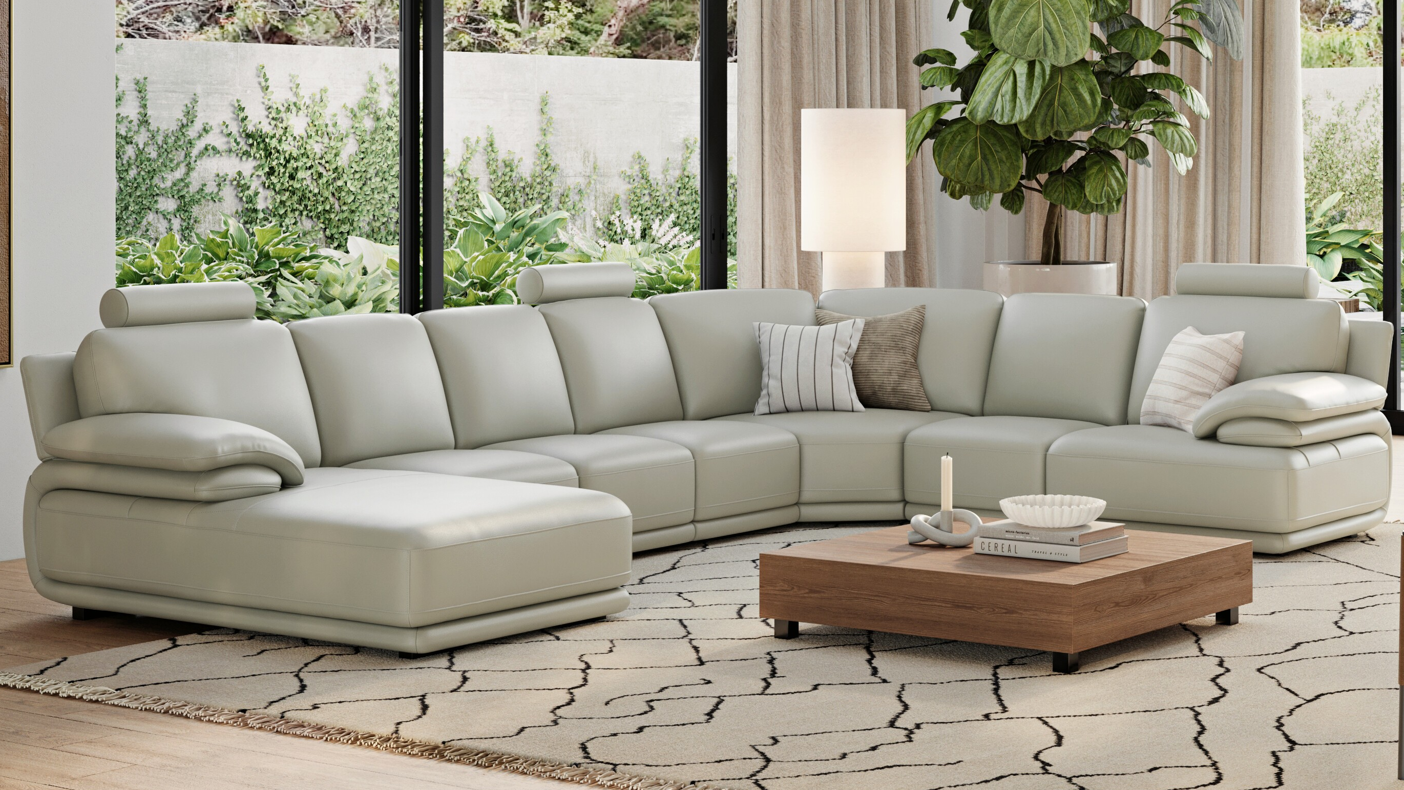 Juliet Leather Modular Lounge Option B 4 Thumbnail