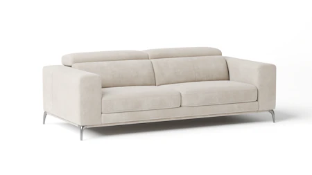 Club Fabric Three Seat Sofa