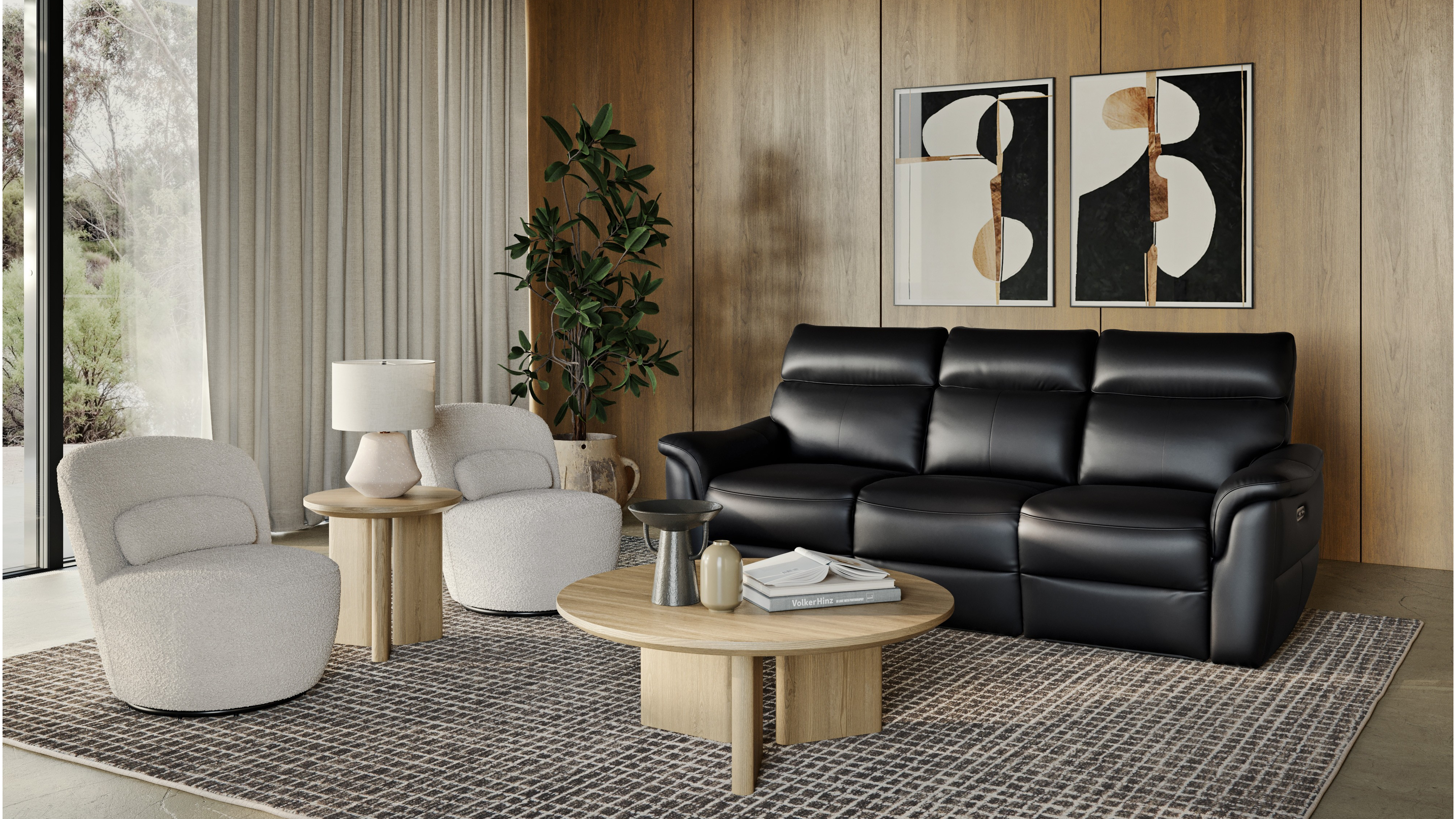 Edmond Leather Three Seater Sofa Power Recliner 7 Thumbnail
