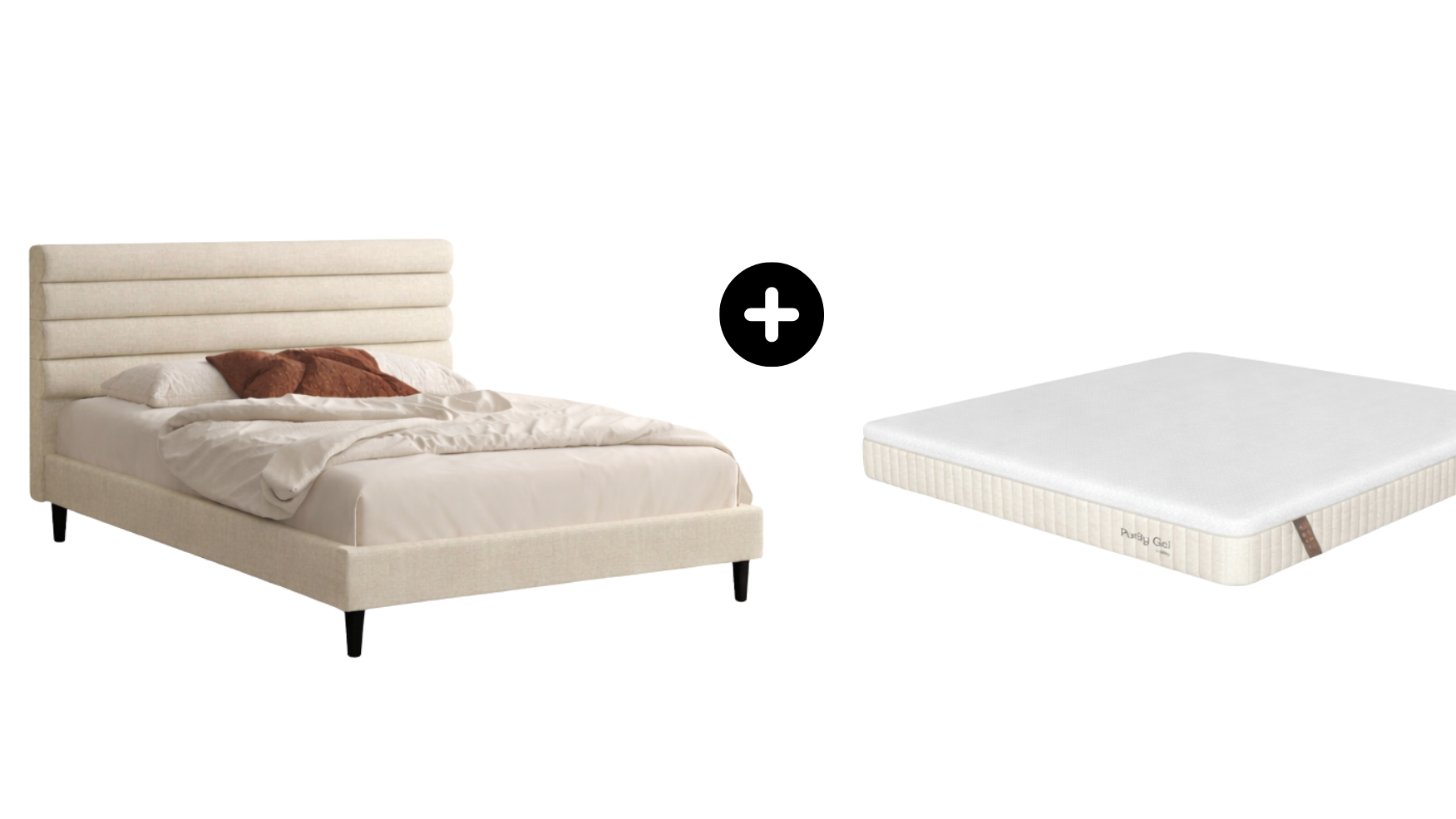 Purity Frisian Bed Frame with Gel Mattress Queen