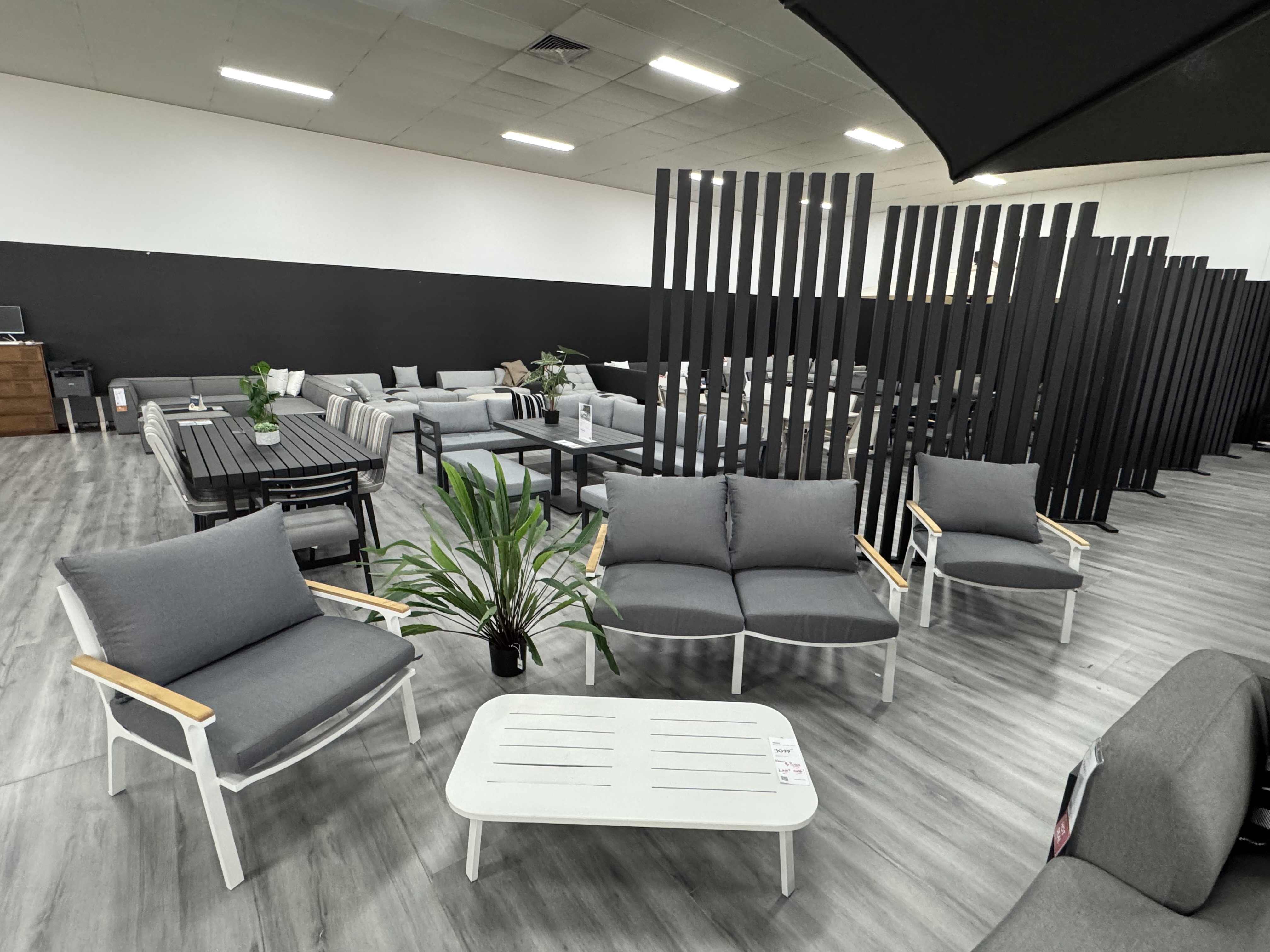 VENICE Outdoor Two Seat Sofa + Armchair X 2 And Coffee Table (Upholstered In Durable Outdoor Acrylic Fabric	 Features A Powder Coated Aluminium Frame, Fully Welded For Superior Strength	 Supportive Outdoor Foam Cushioning For The Ultimate In Outdoor Comfor 1