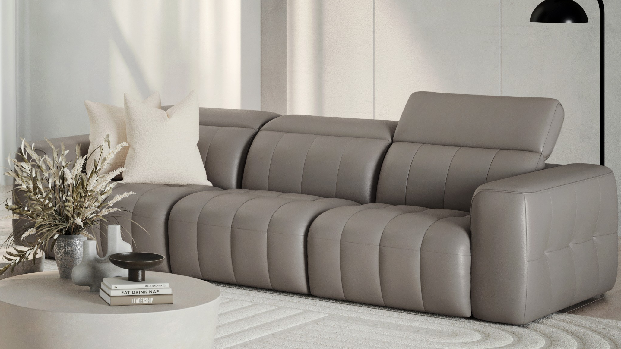 Avalon Leather Recliner Three Seat Sofa