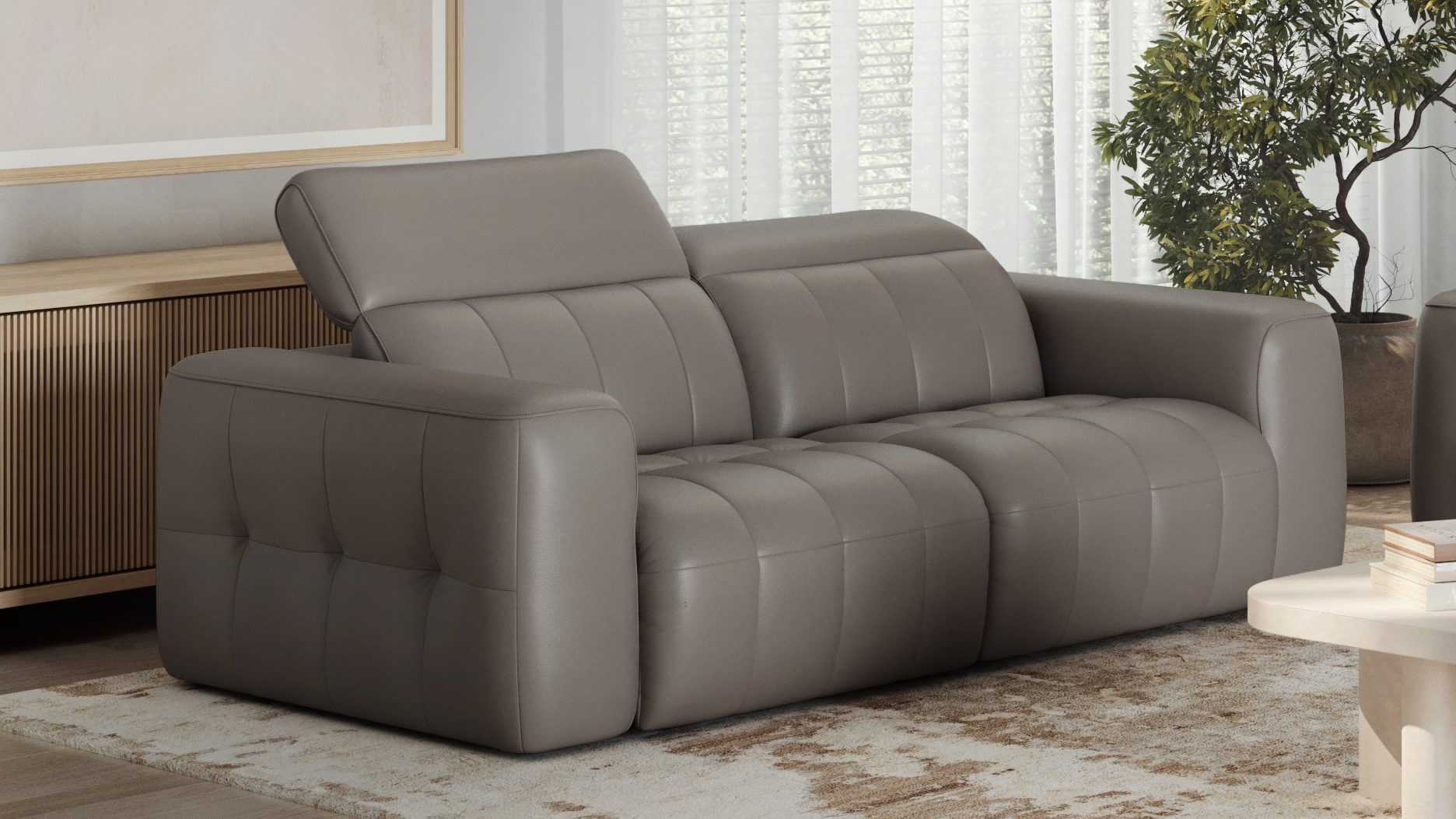 Avalon Leather Recliner Two Seat Sofa
