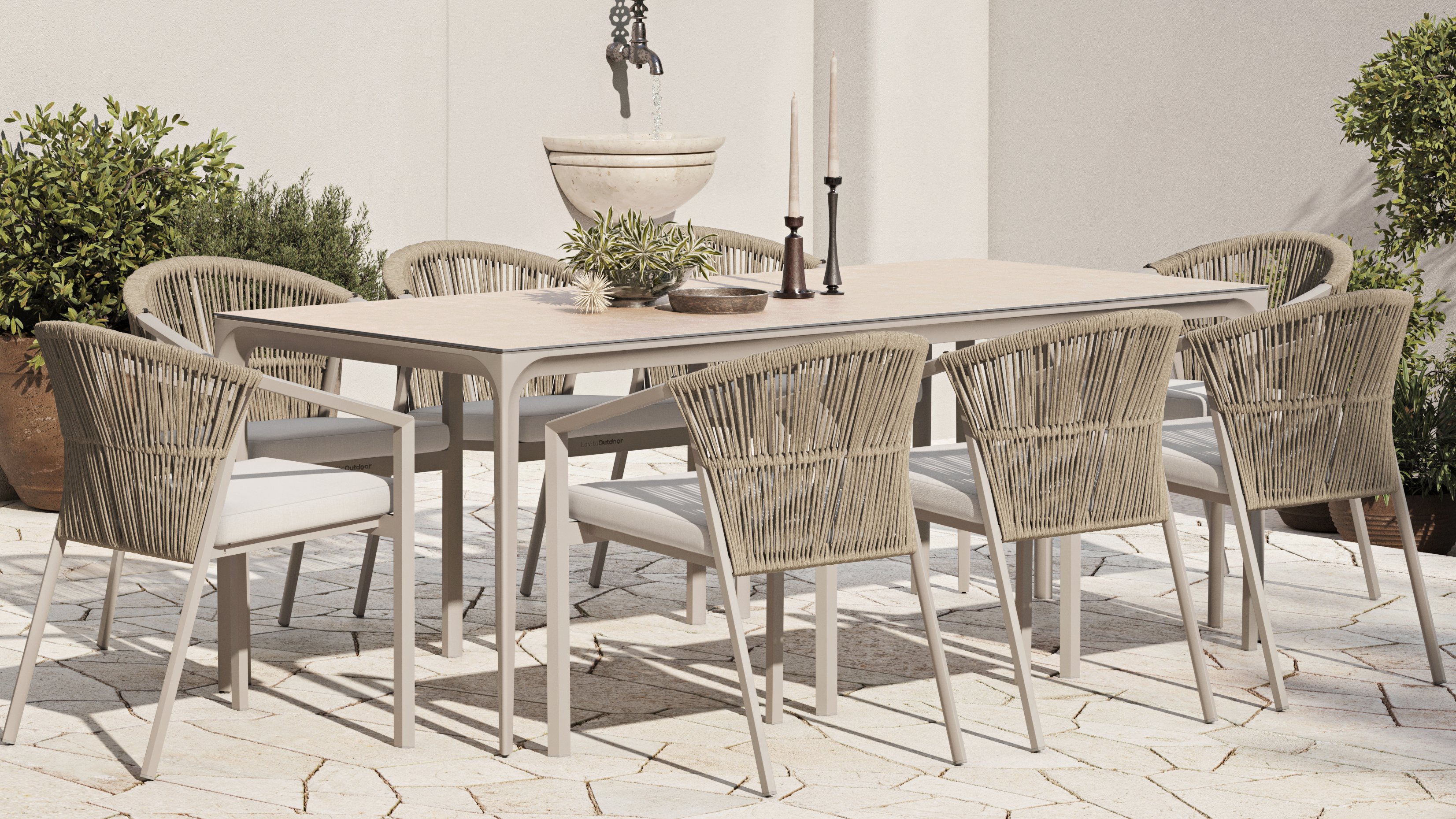 Kiama Mocha 9-piece Outdoor Dining Set 10 Thumbnail