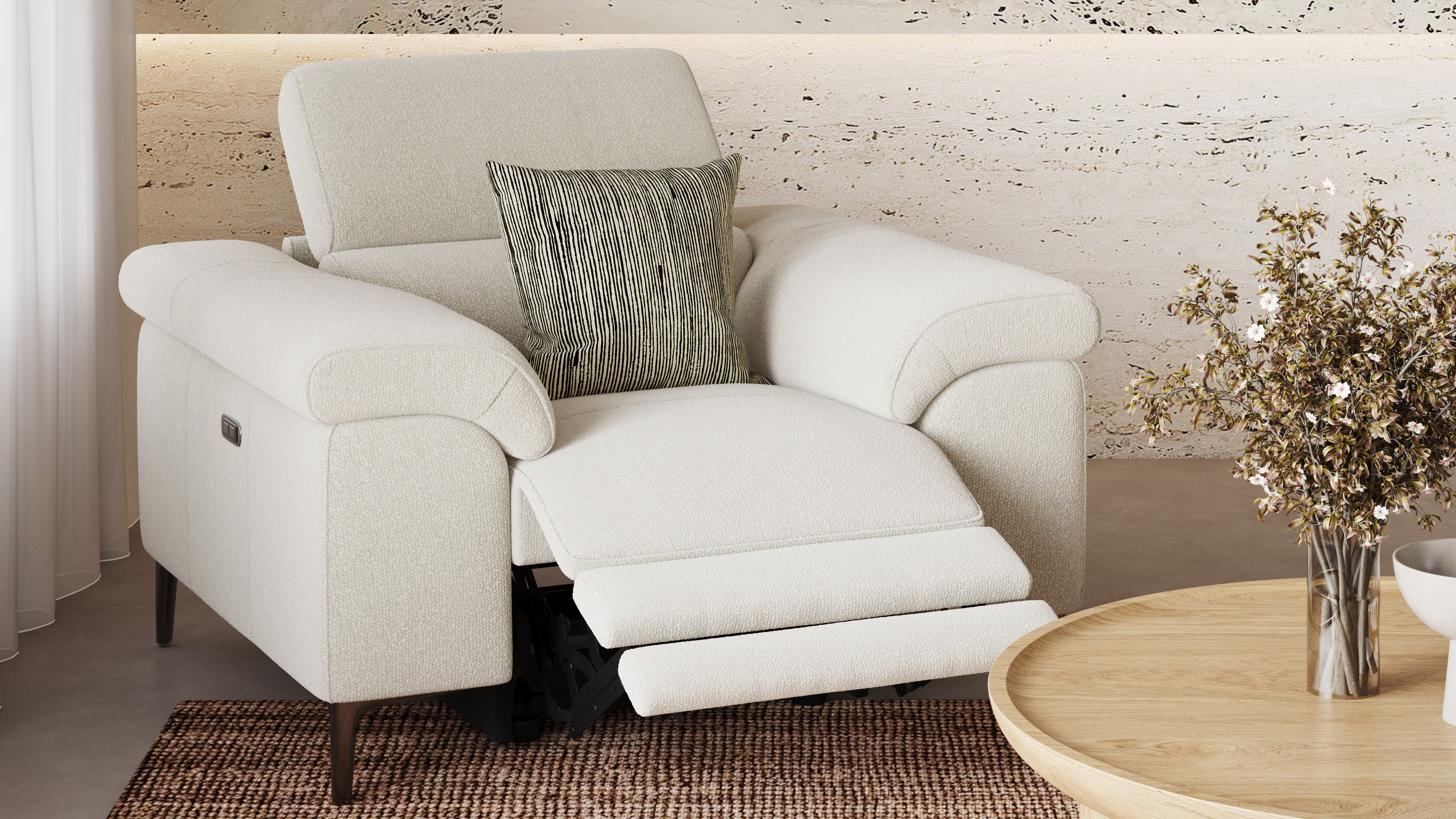 Carlisle Fabric Electric Recliner Armchair