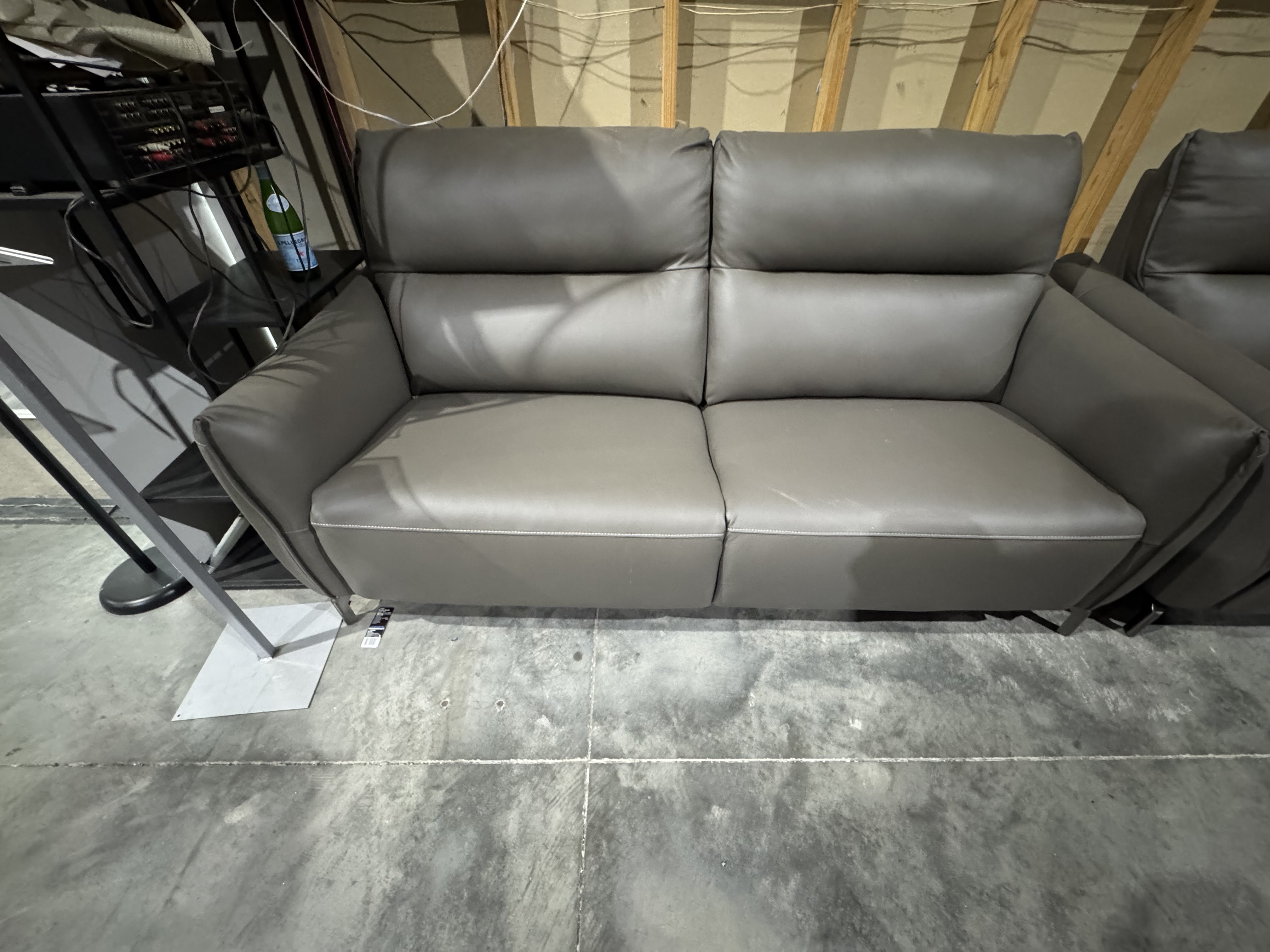 XAVIER Leather Three Seat Sofa (Material: Full Leather, Colour: Premium  Mink) 1