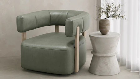 Hush Leather Swivel Chair