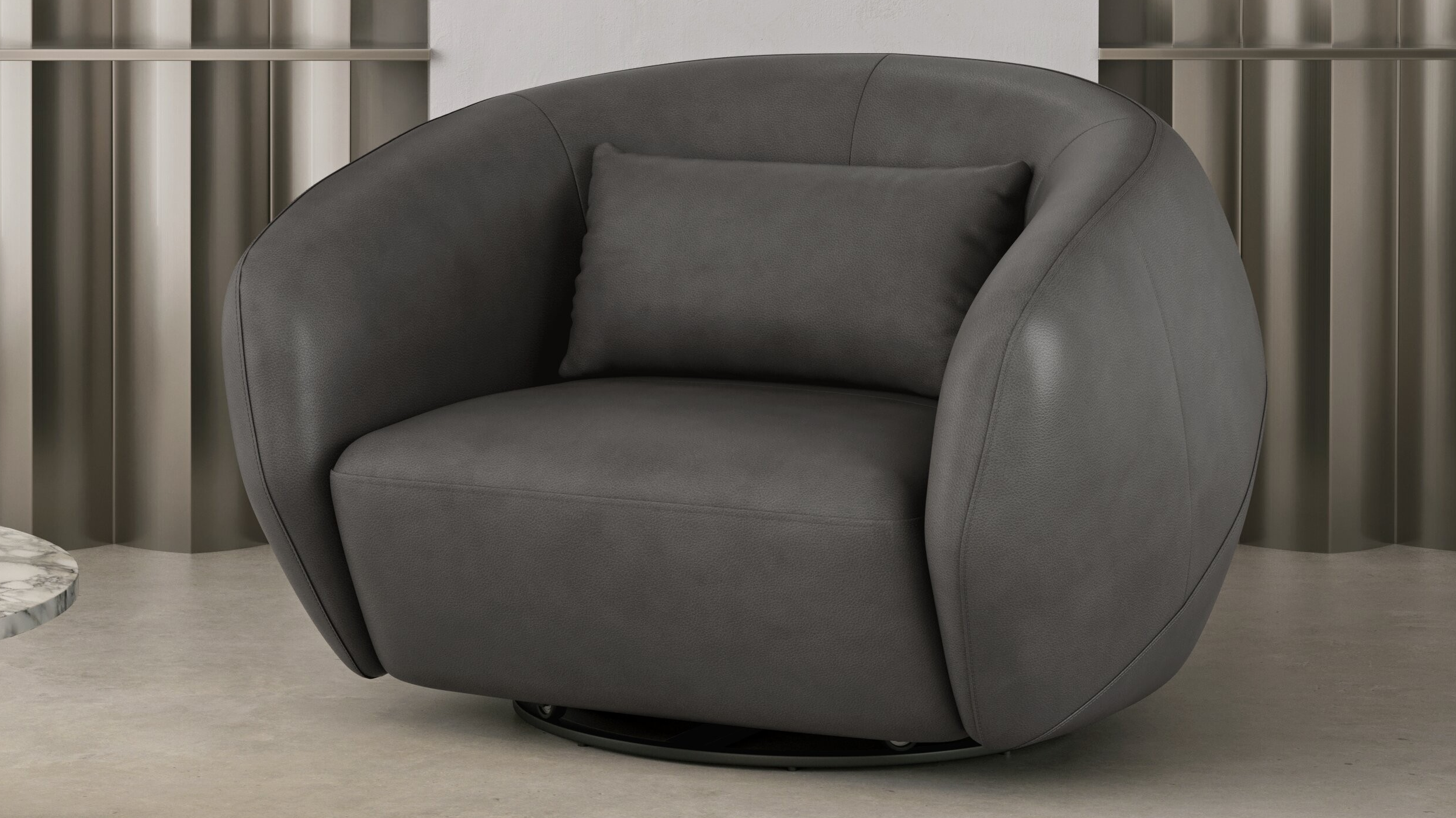 Sway Leather Swivel Chair