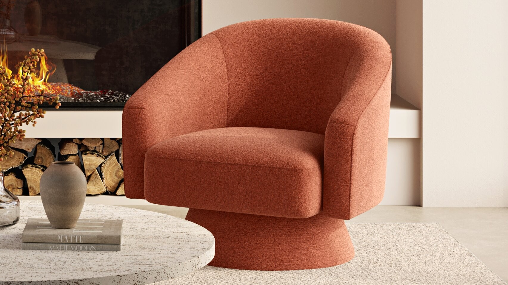 Muse Fabric Swivel Chair