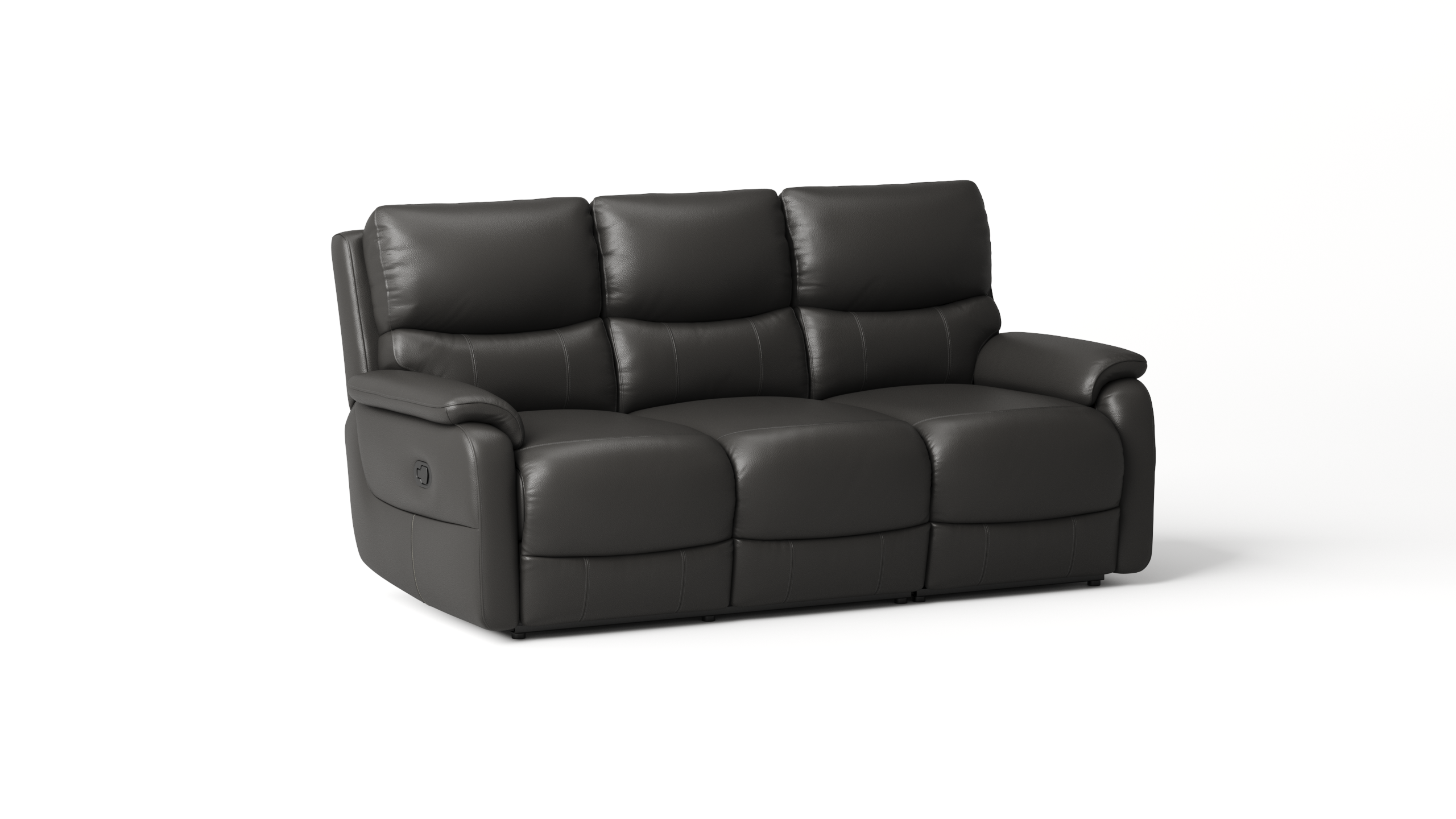 Kelsea Leather Three Seater Sofa Manual Recliner