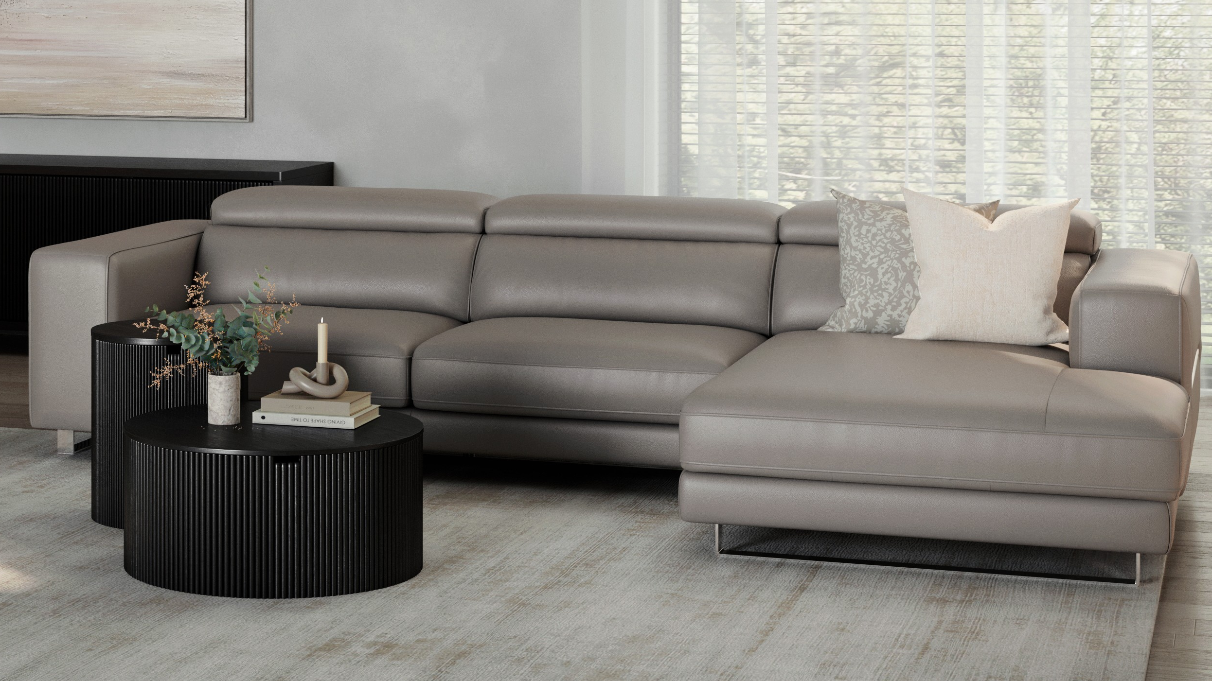 Elixir Leather Sliding Chaise Lounge 6 Thumbnail