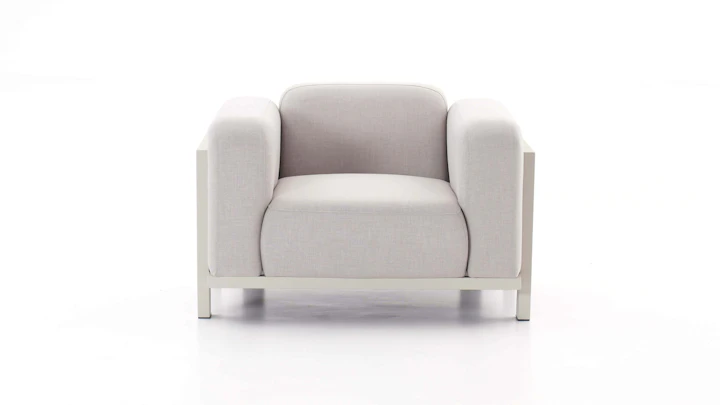 Noosaville Beige Outdoor Fabric Armchair