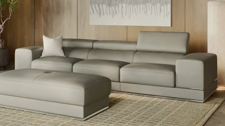 Napoleon Leather Three Seat Sofa