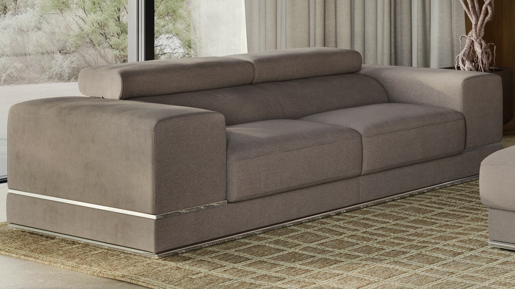 Napoleon Fabric Two Seat Sofa