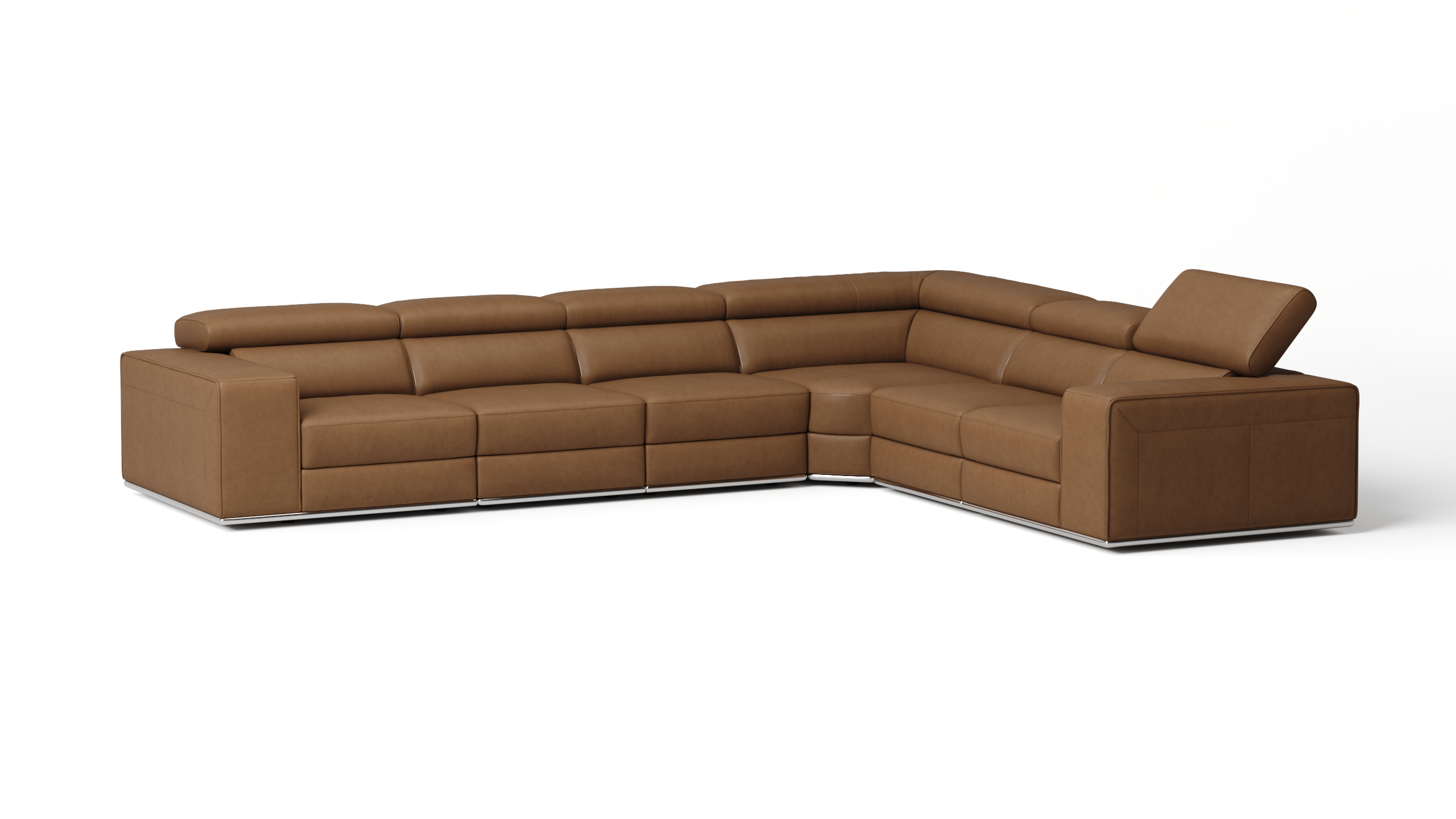 Lorenzo Leather Corner Lounge Option B 9 Thumbnail