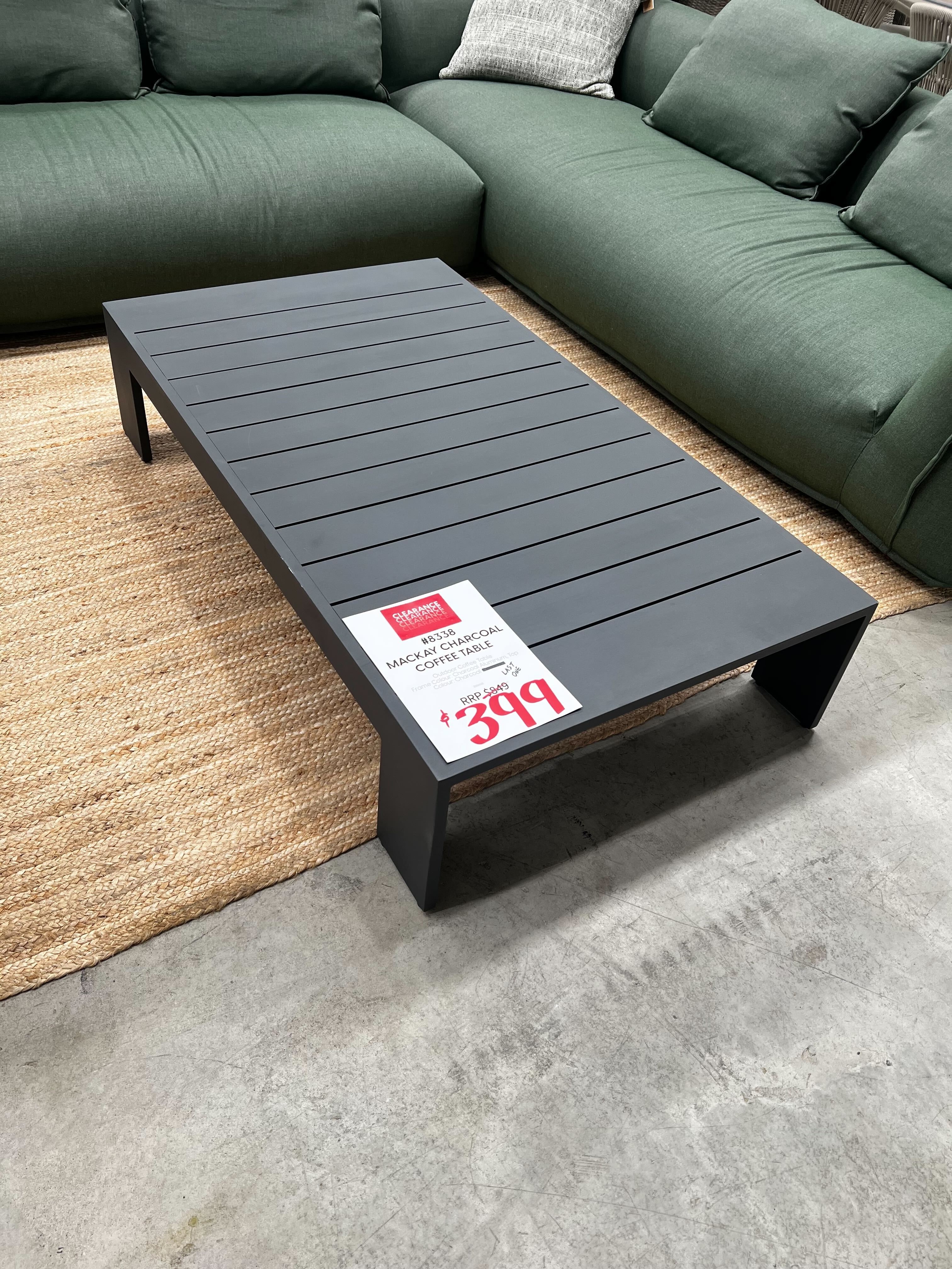 MACKAY CHARCOAL COFFEE TABLE Outdoor Coffee Table (Frame Colour: Charcoal Aluminum, Top Colour: Charcoal Ceramic) 1