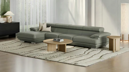 Lexington Leather Chaise Lounge Option B