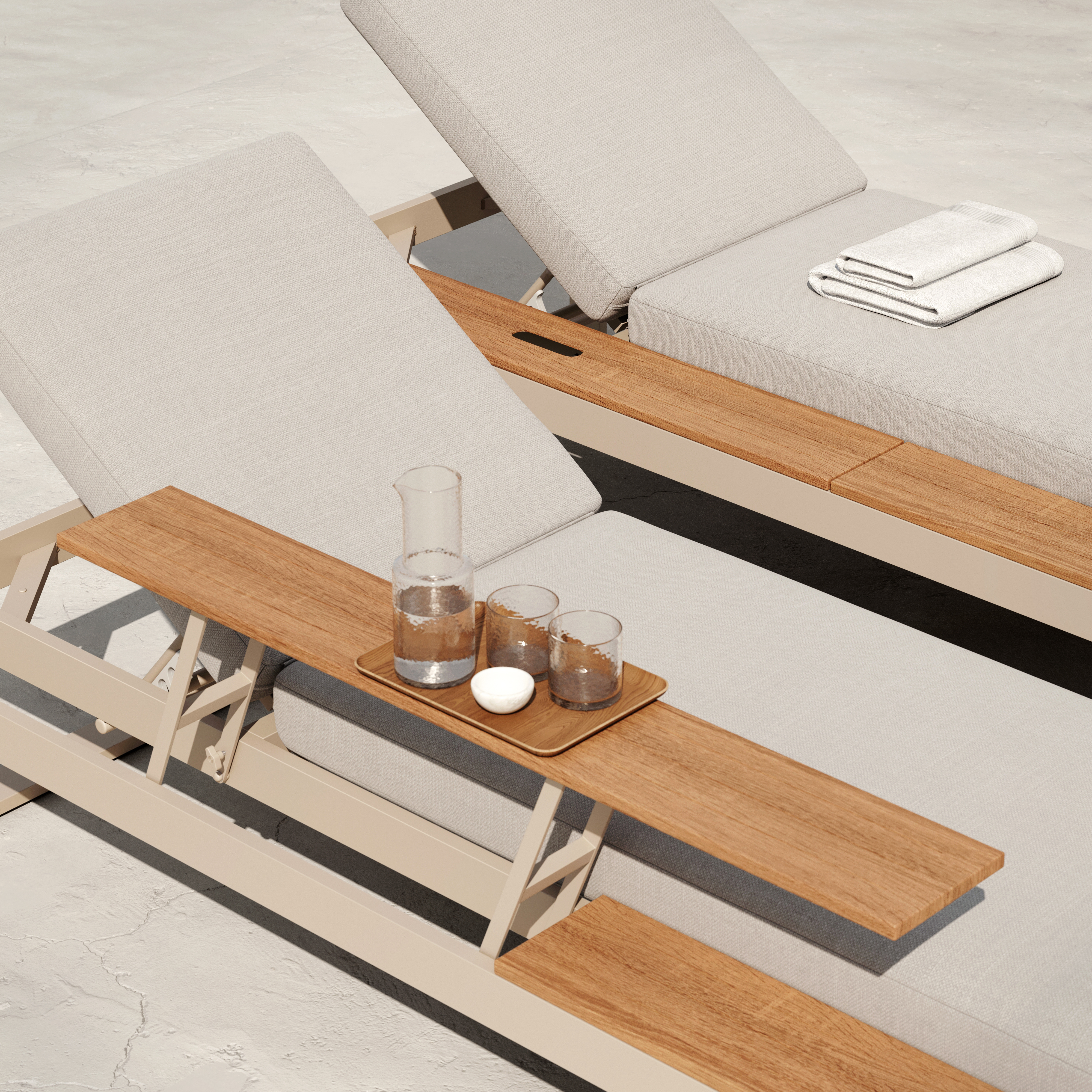 Avoca Mocha Outdoor Sunlounge With Adjustable Side Table 8 Thumbnail