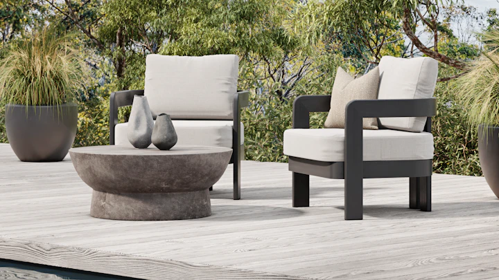 Balmain Ebony Outdoor Armchair Set of Two