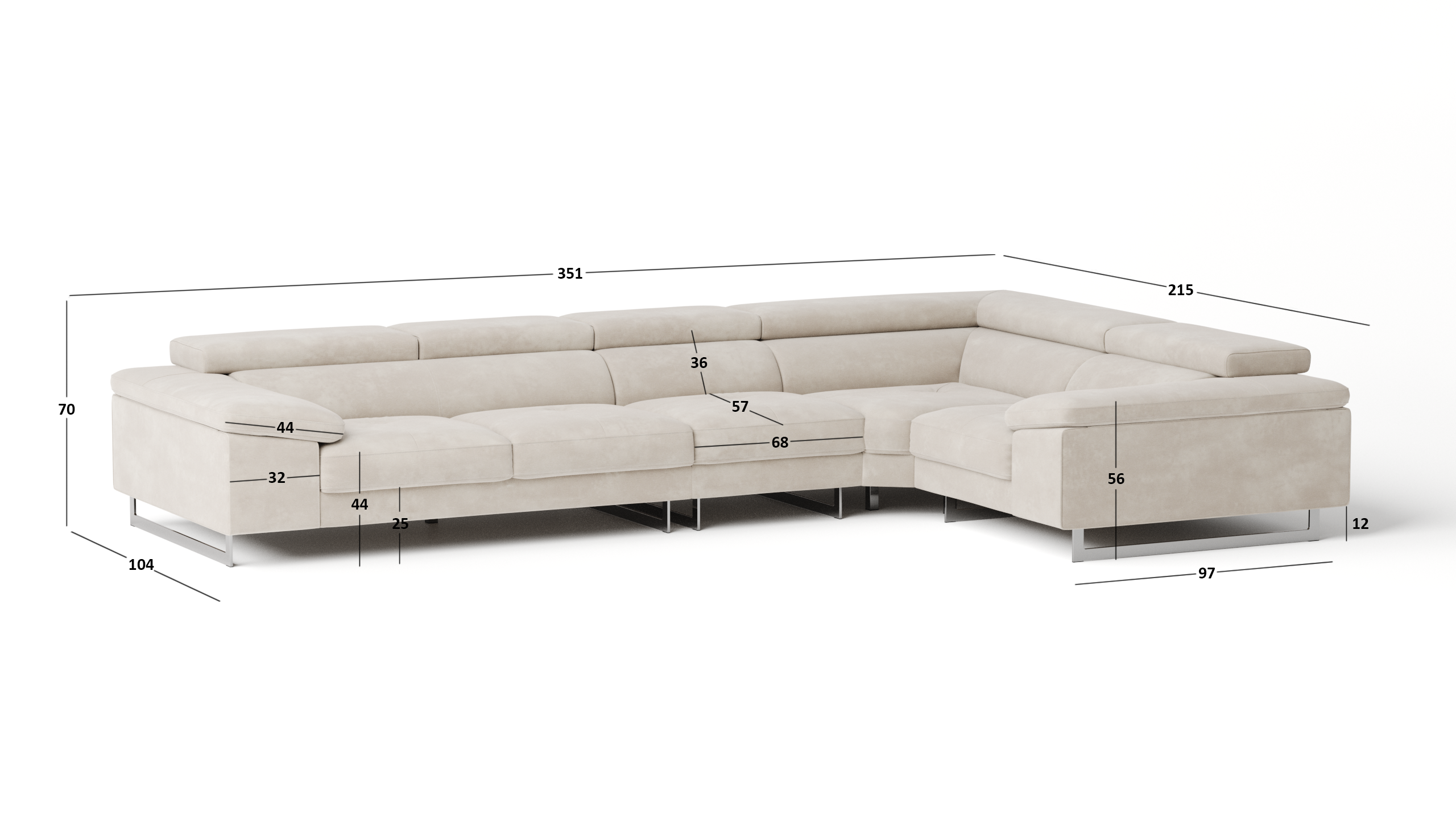 Boston Fabric Corner Lounge Option F 3 Thumbnail