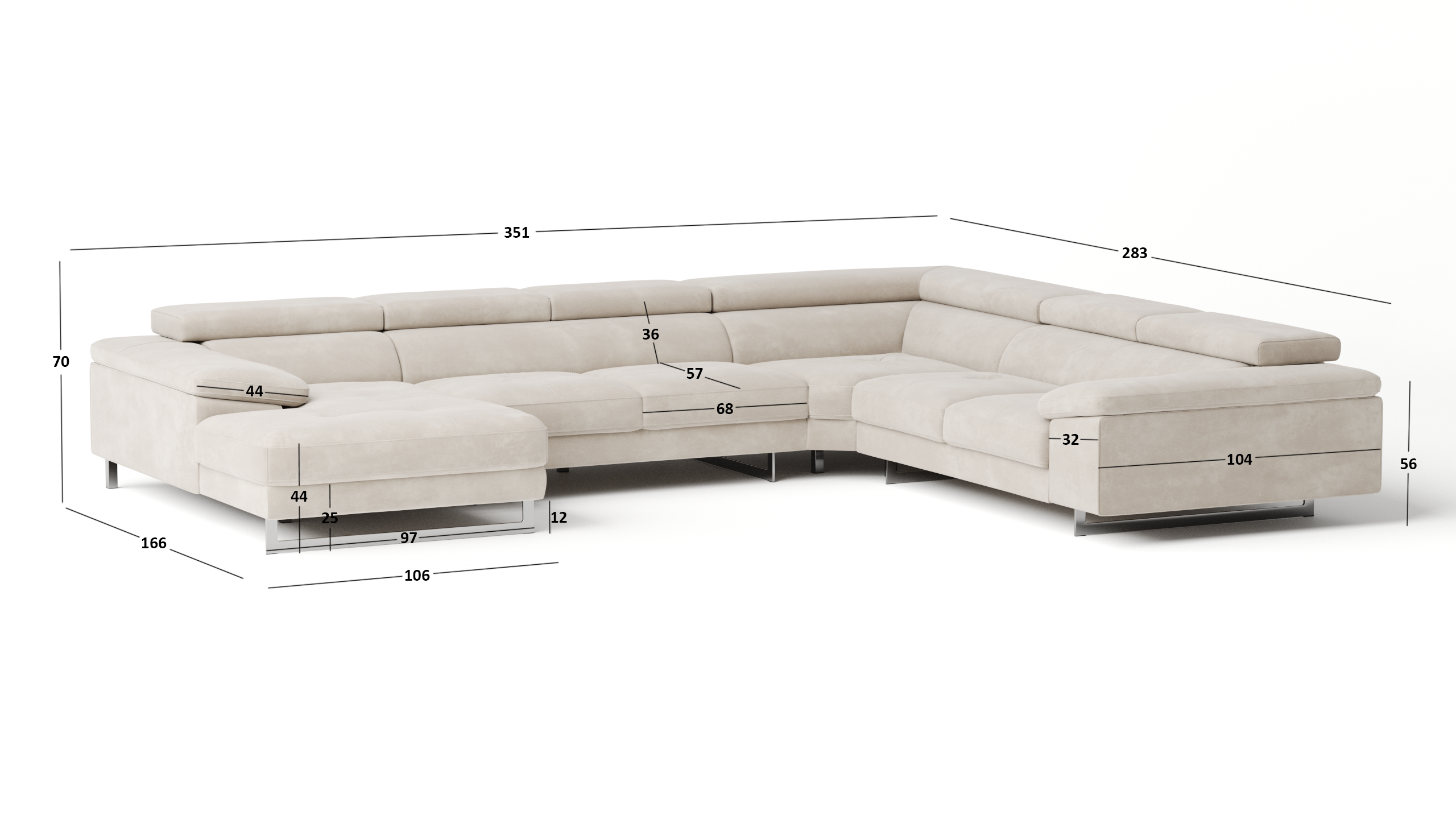 Boston Fabric Modular Lounge Option A 7 Thumbnail