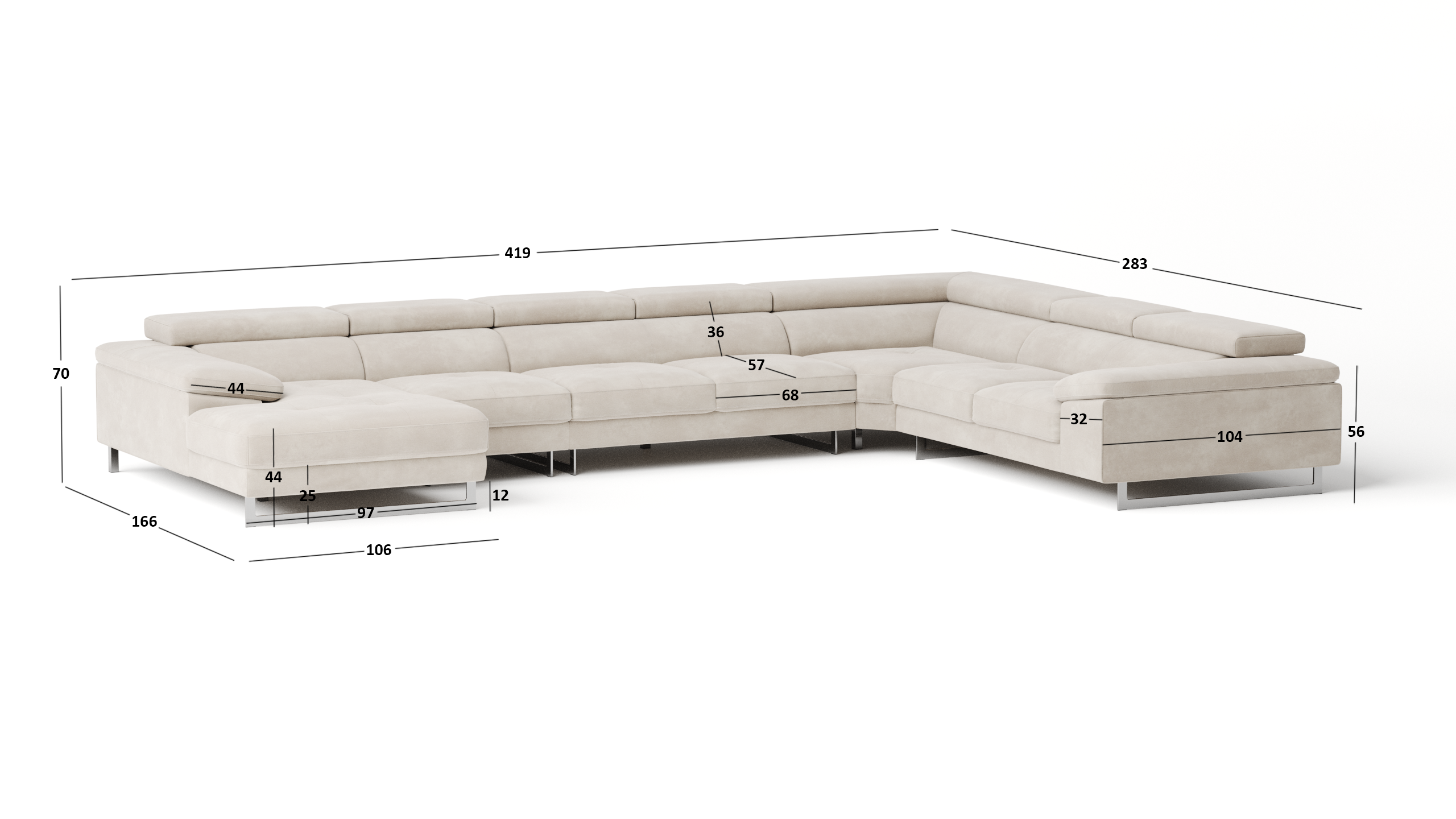 Boston Fabric Modular Lounge Option B 7 Thumbnail