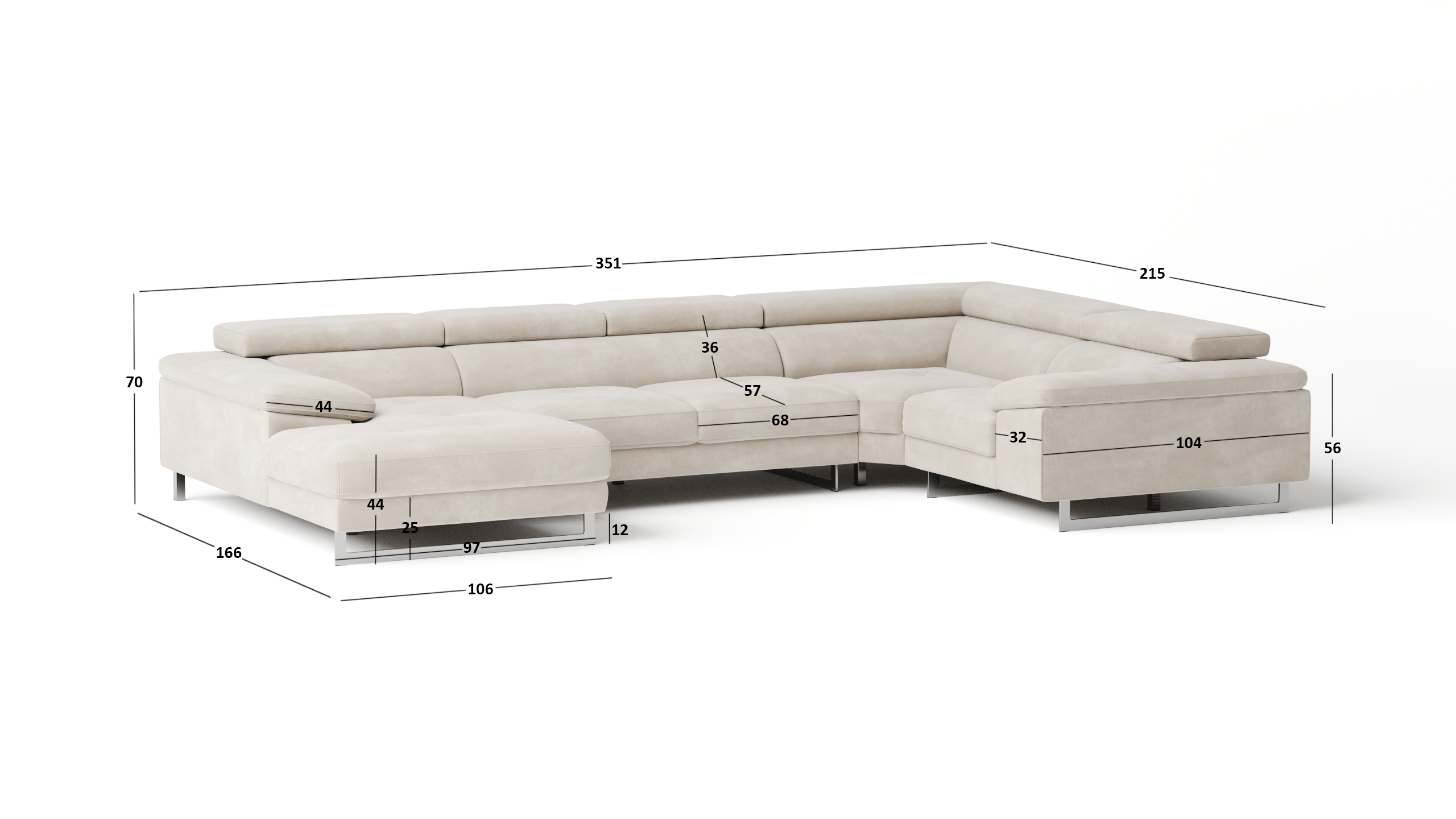 Boston Fabric Modular Lounge Option C 3 Thumbnail
