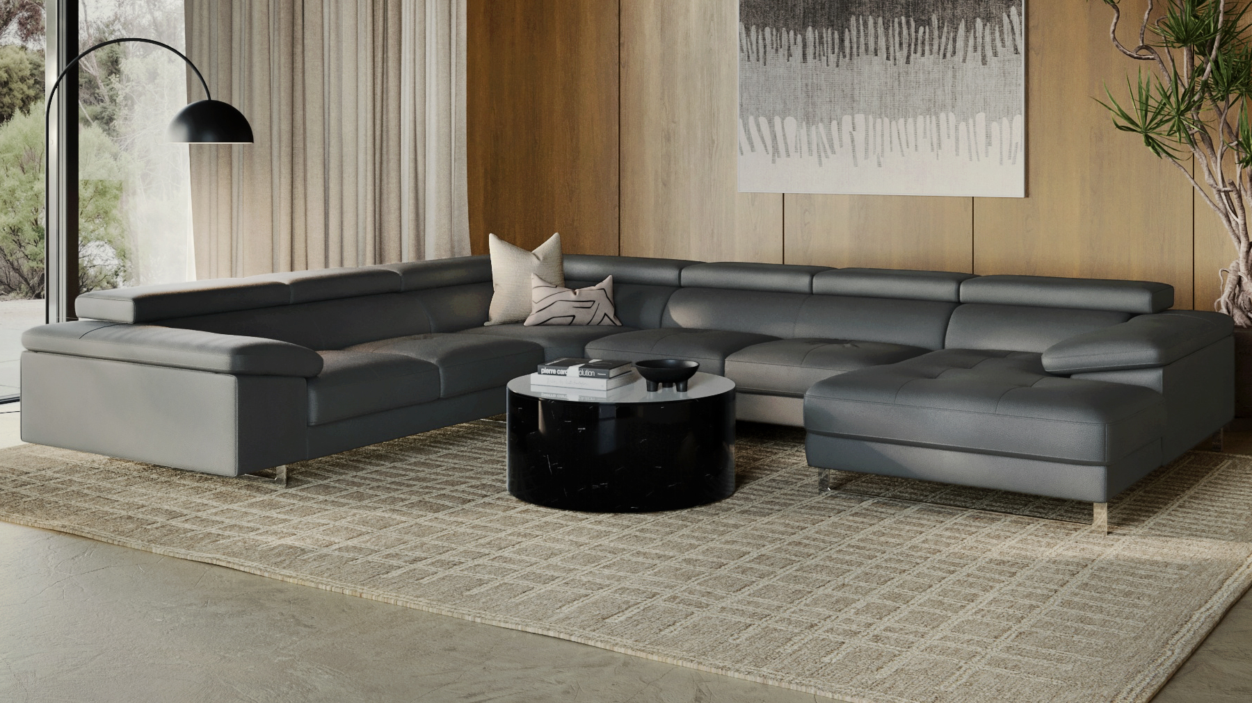 Boston Leather Modular Lounge Option A 5 Thumbnail