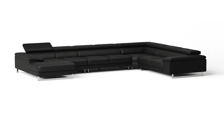 Boston Leather Modular Lounge Option B