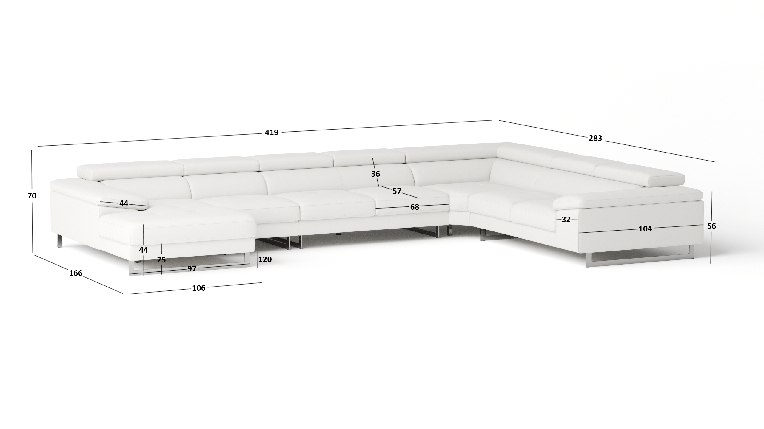 Boston Leather Modular Lounge Option B 5 Thumbnail